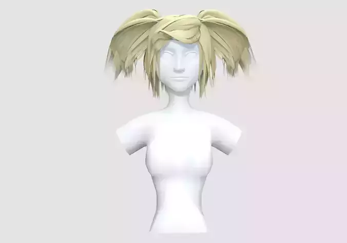Up Pigtails Hairstyle  3D model