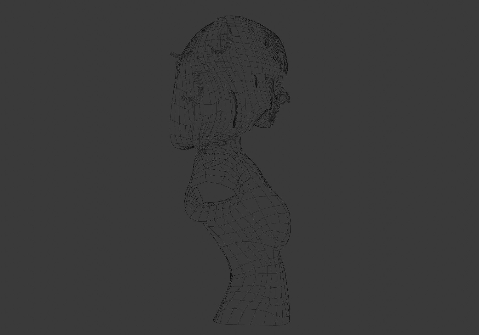 Short Female Hairstyle 3D model_7
