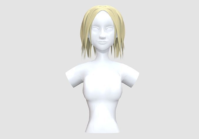 Short Blond Hairstyle  3D model