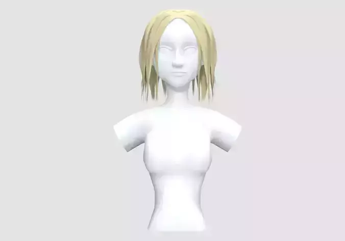 Short Blond Hairstyle  3D model
