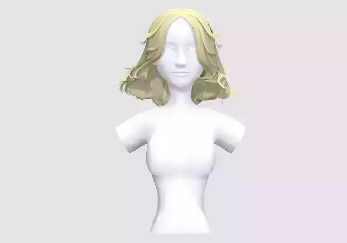 Female Pretty Hairstyle  3D model
