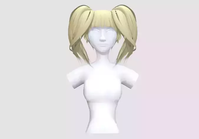 Bangs Pigtails Hairstyle 