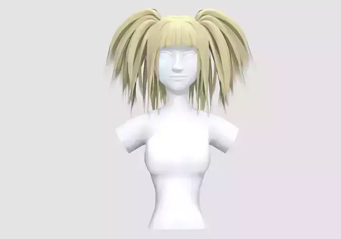Anime Pigtails Hairstyle 
