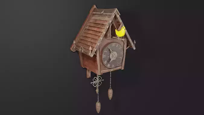Cuckoo Clock Low-poly 3D model