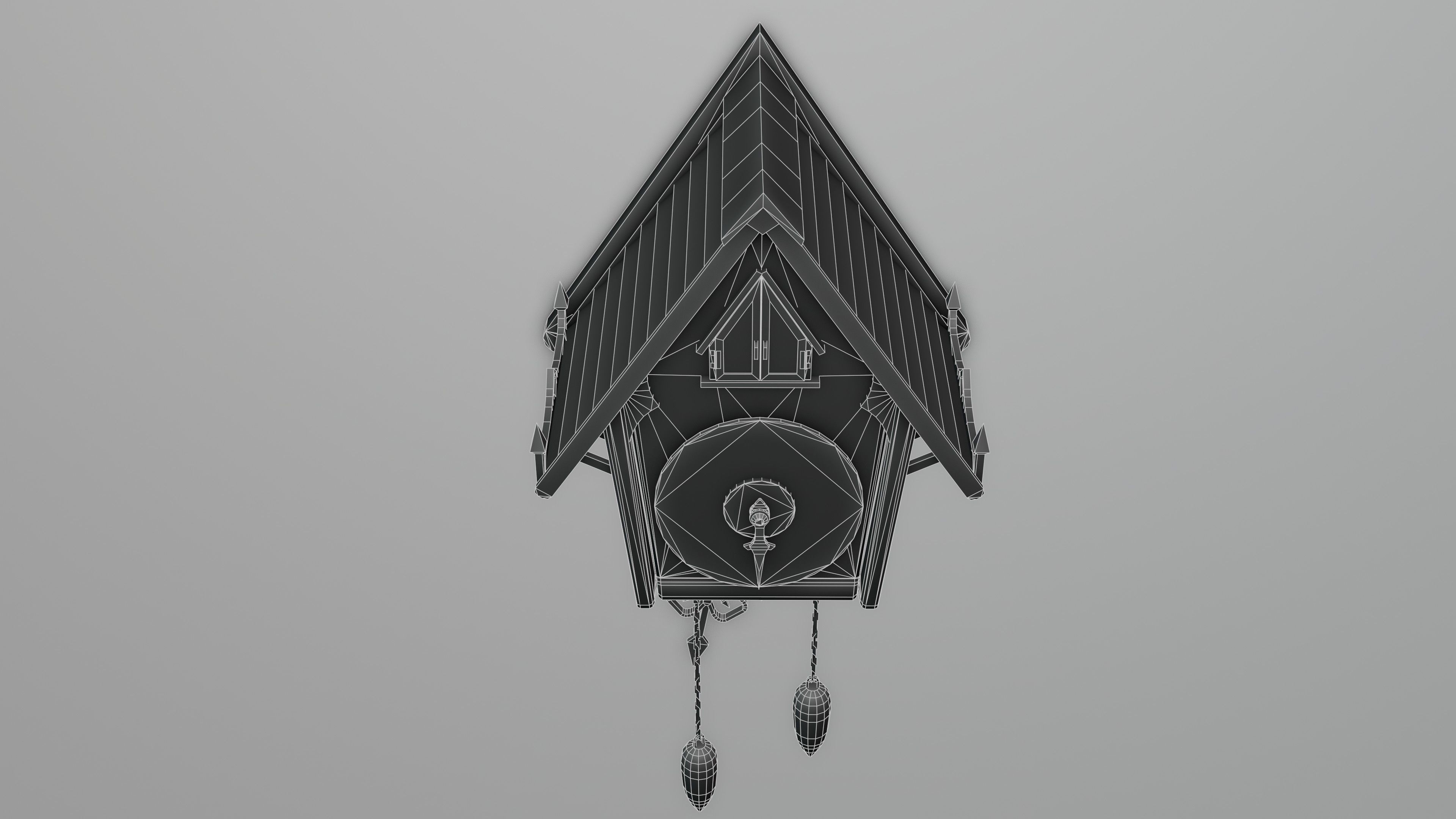 Cuckoo Clock Low-poly 3D model_12