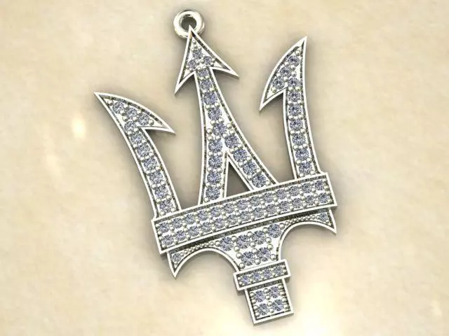Trident Pendant Jewelry 014 Free 3D print model