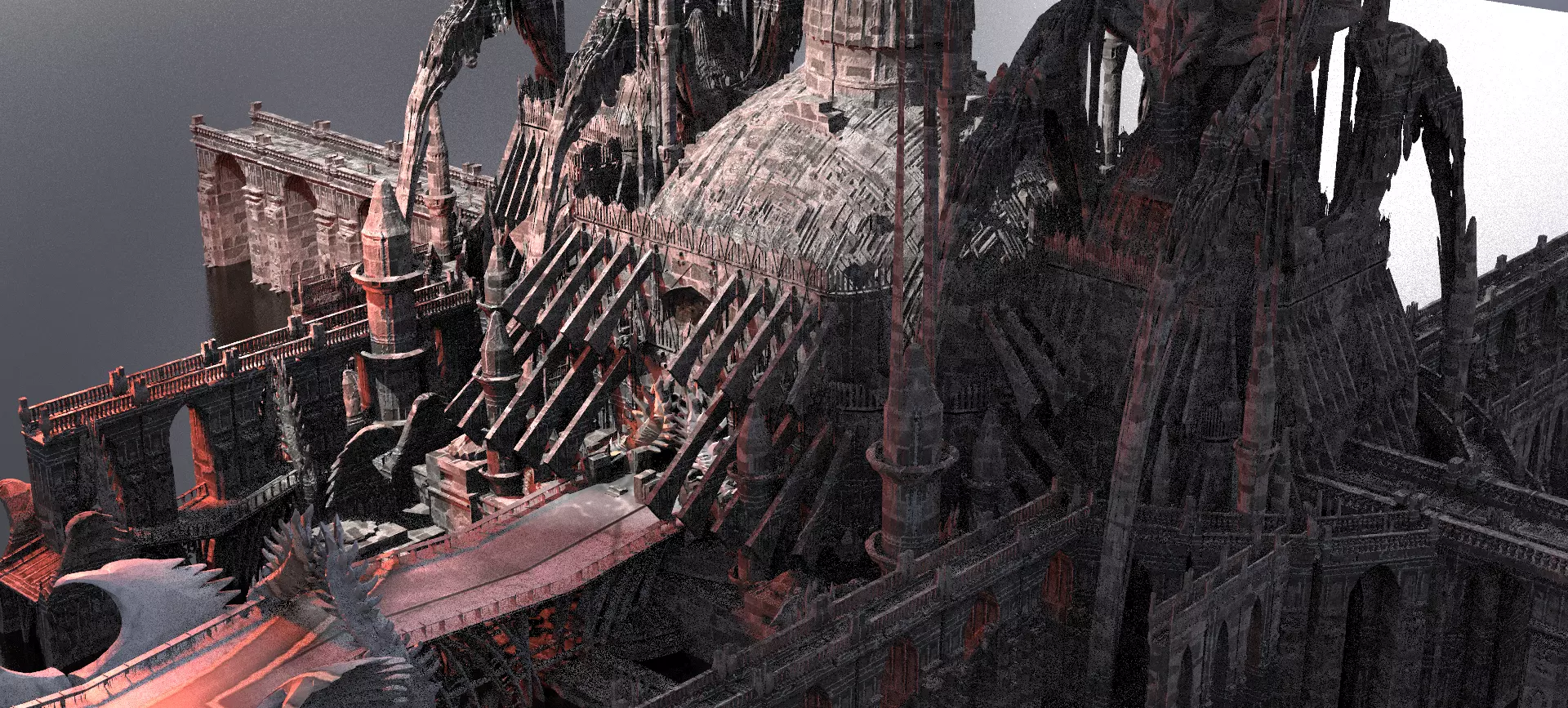 Dark World Grand Dragon temple 3D model