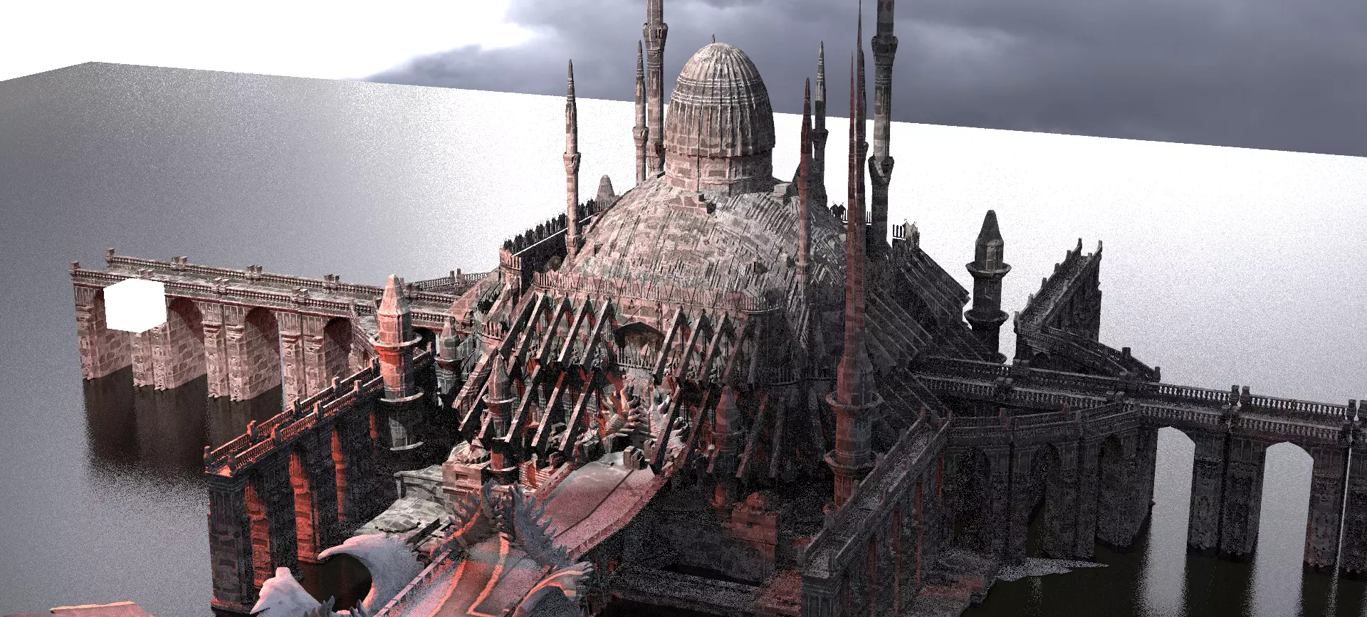 Dark World Grand Dragon temple 2 3D model_0