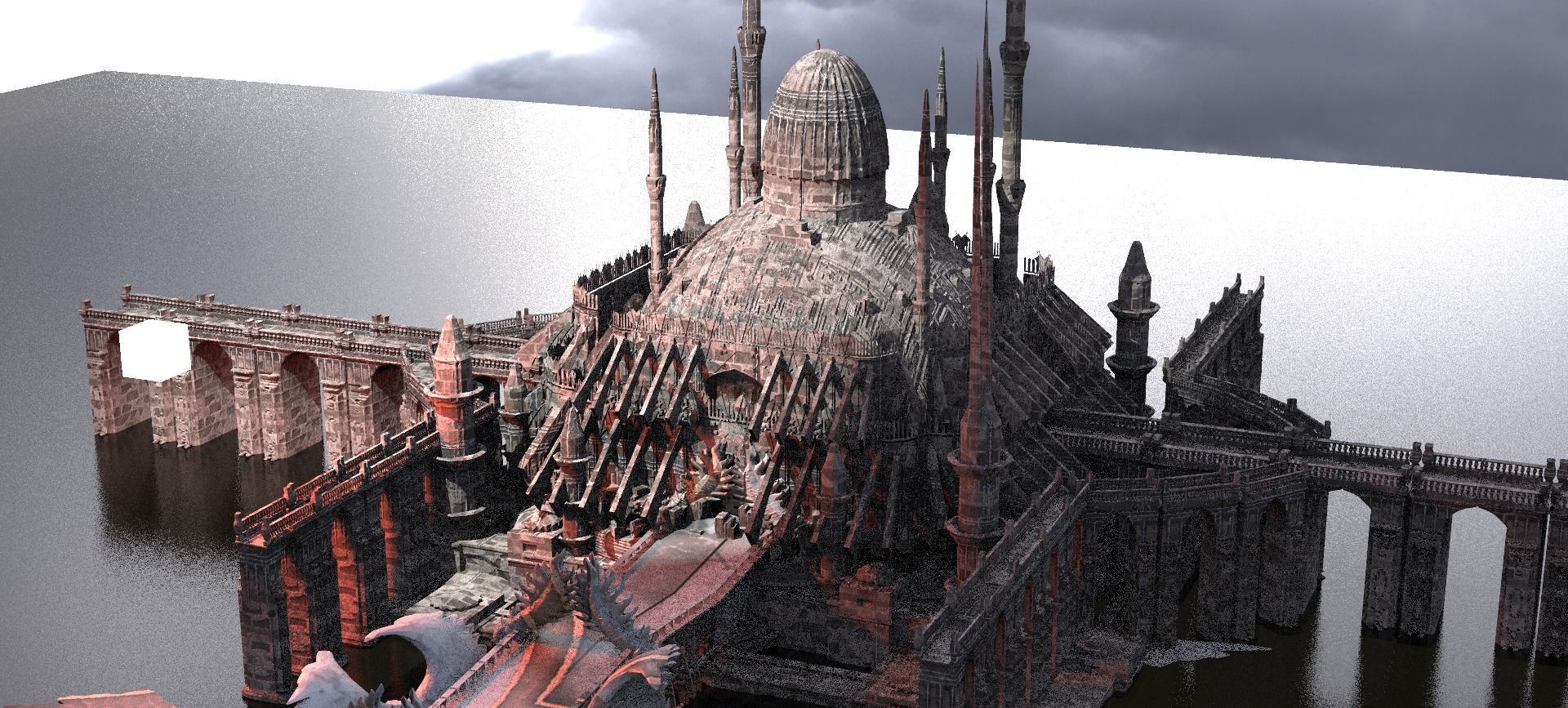 Dark World Grand Dragon temple 2 3D model_1