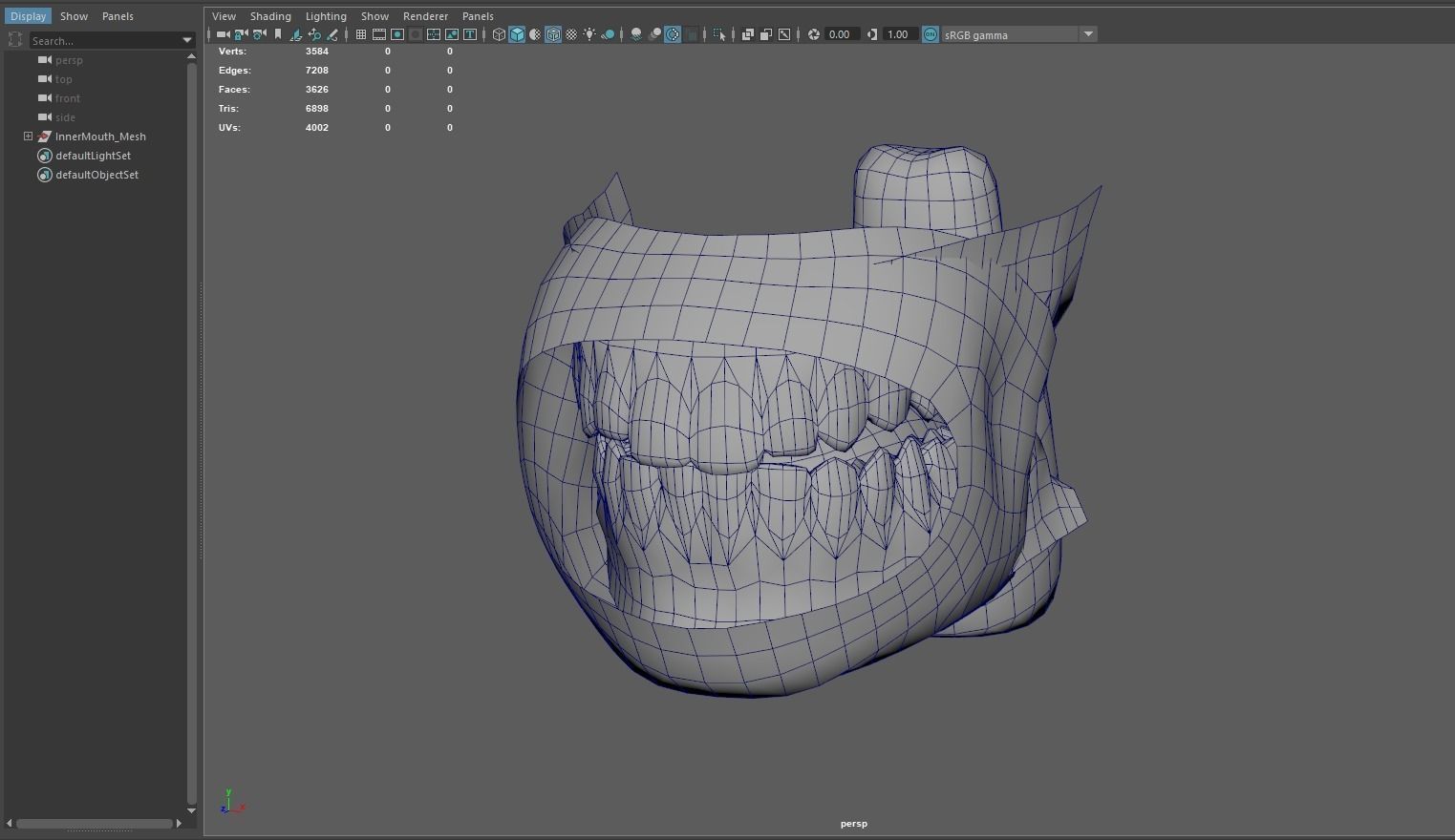 Human mouth Low-poly 3D model_30