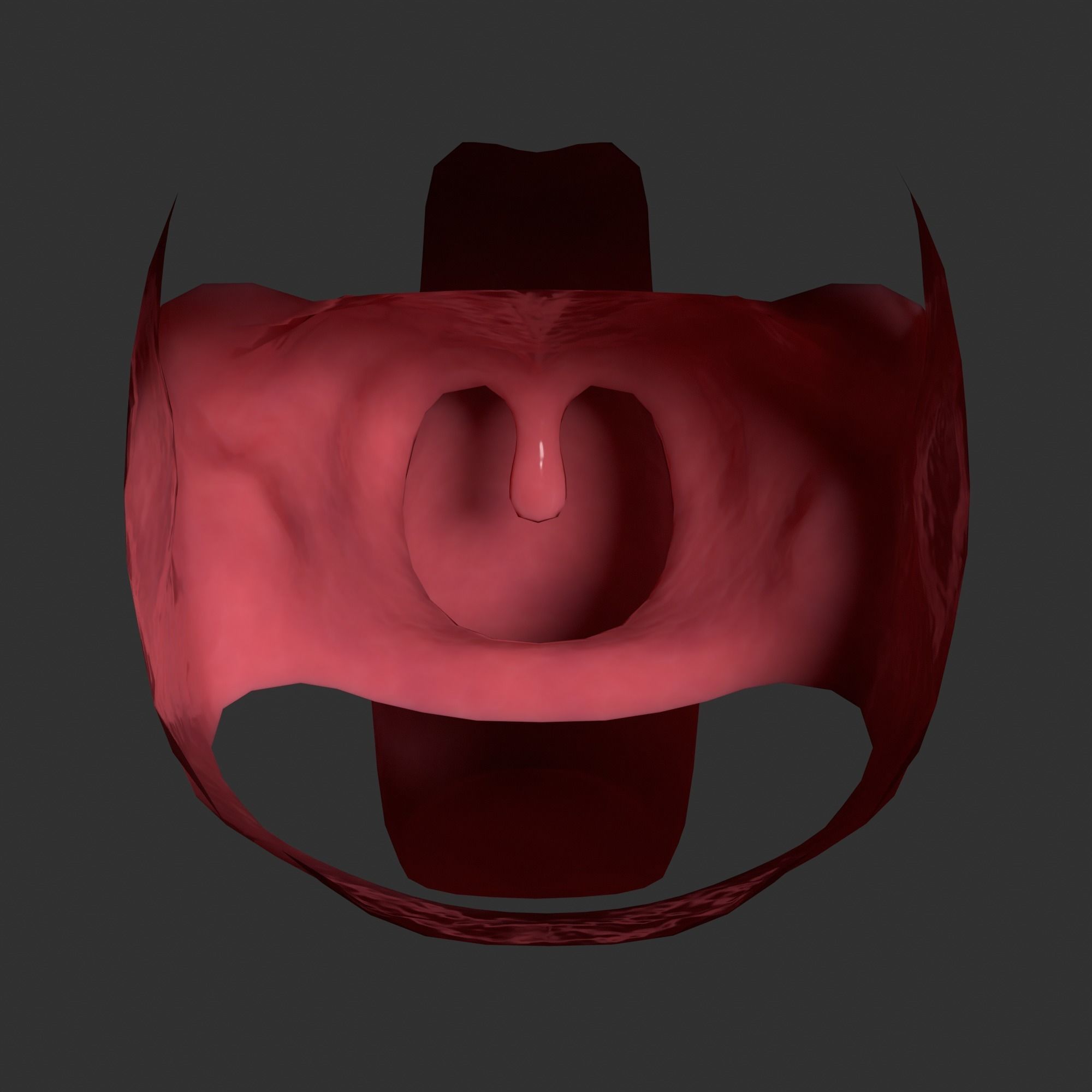 Human mouth Low-poly 3D model_9