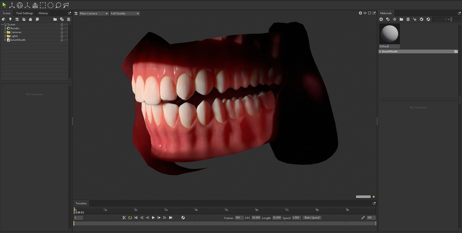 Human mouth Low-poly 3D model_29
