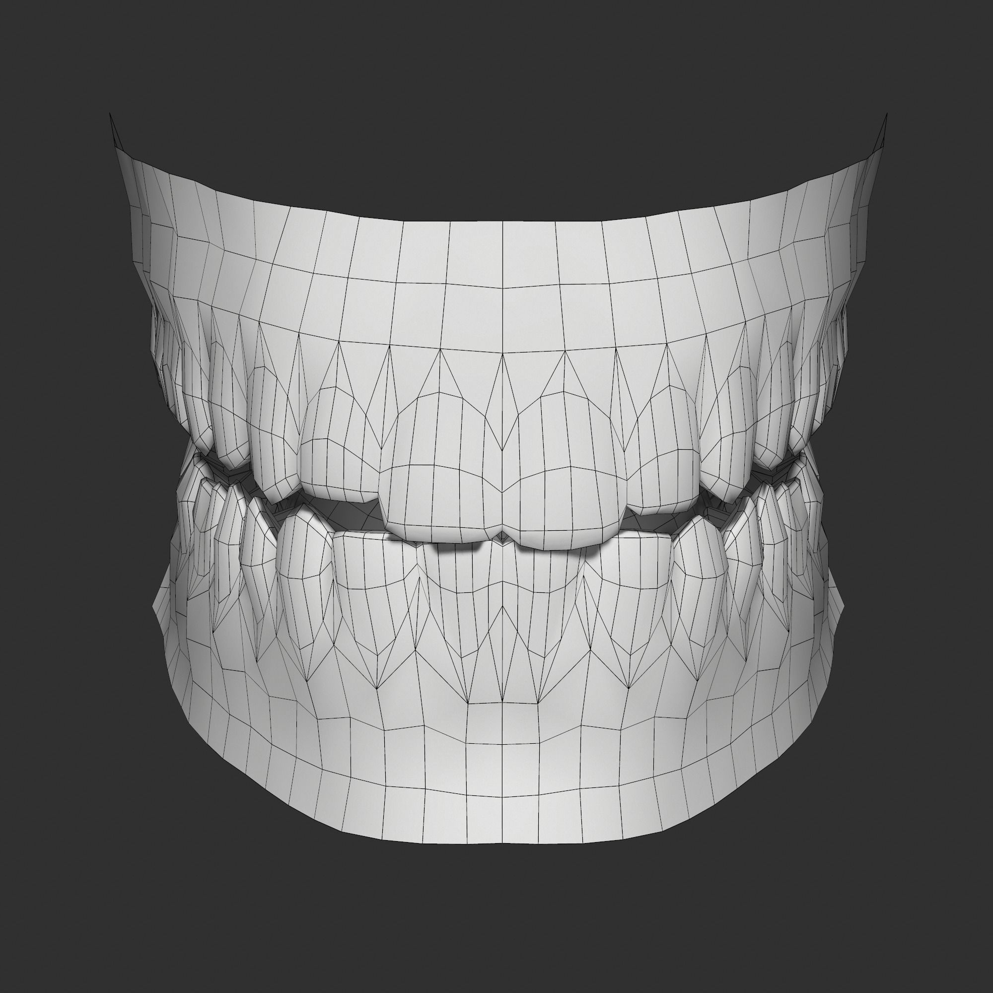 Human mouth Low-poly 3D model_23