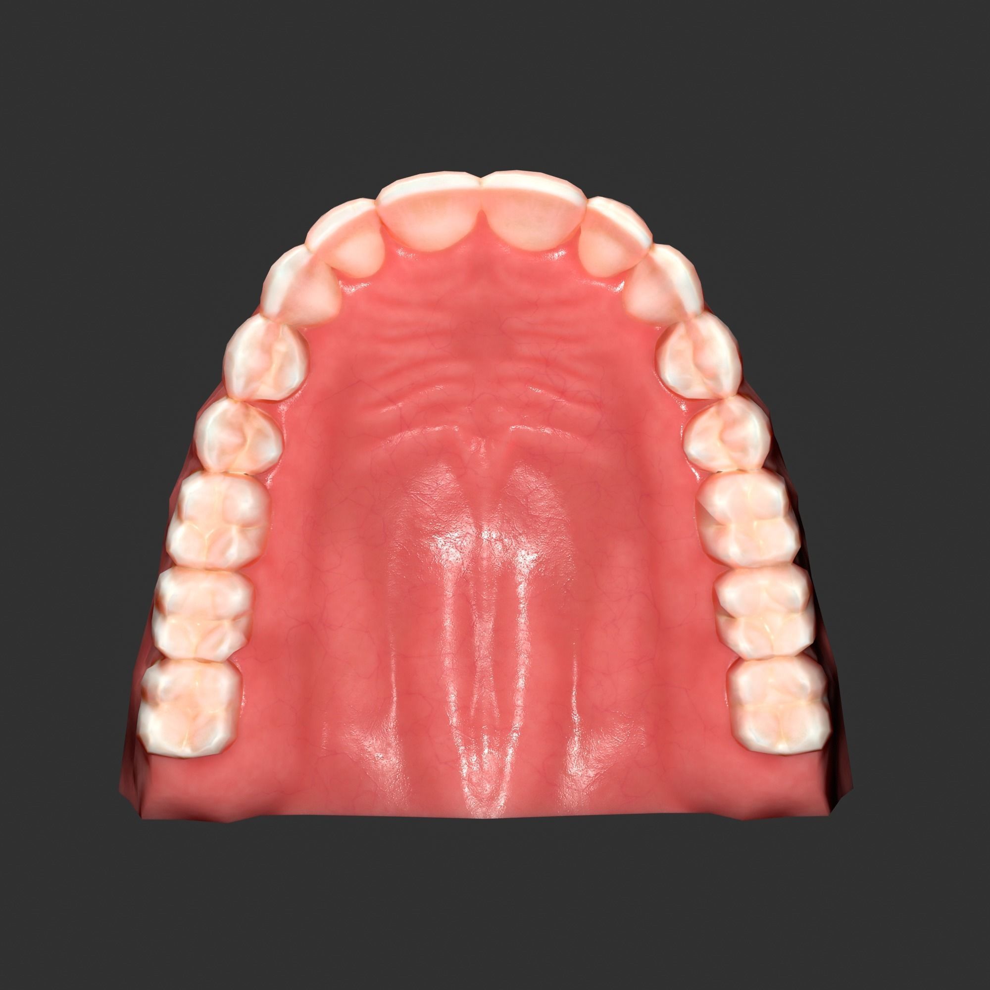 Human mouth Low-poly 3D model_10
