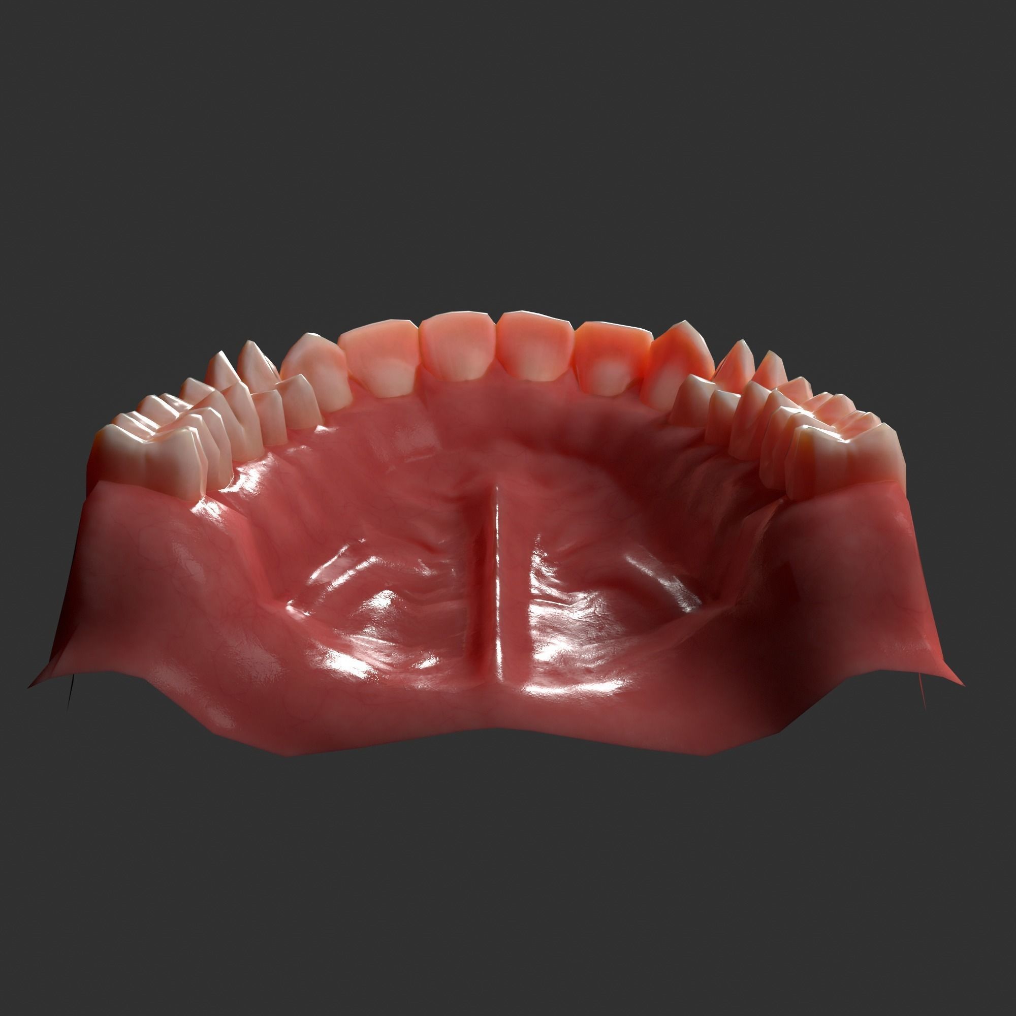 Human mouth Low-poly 3D model_12