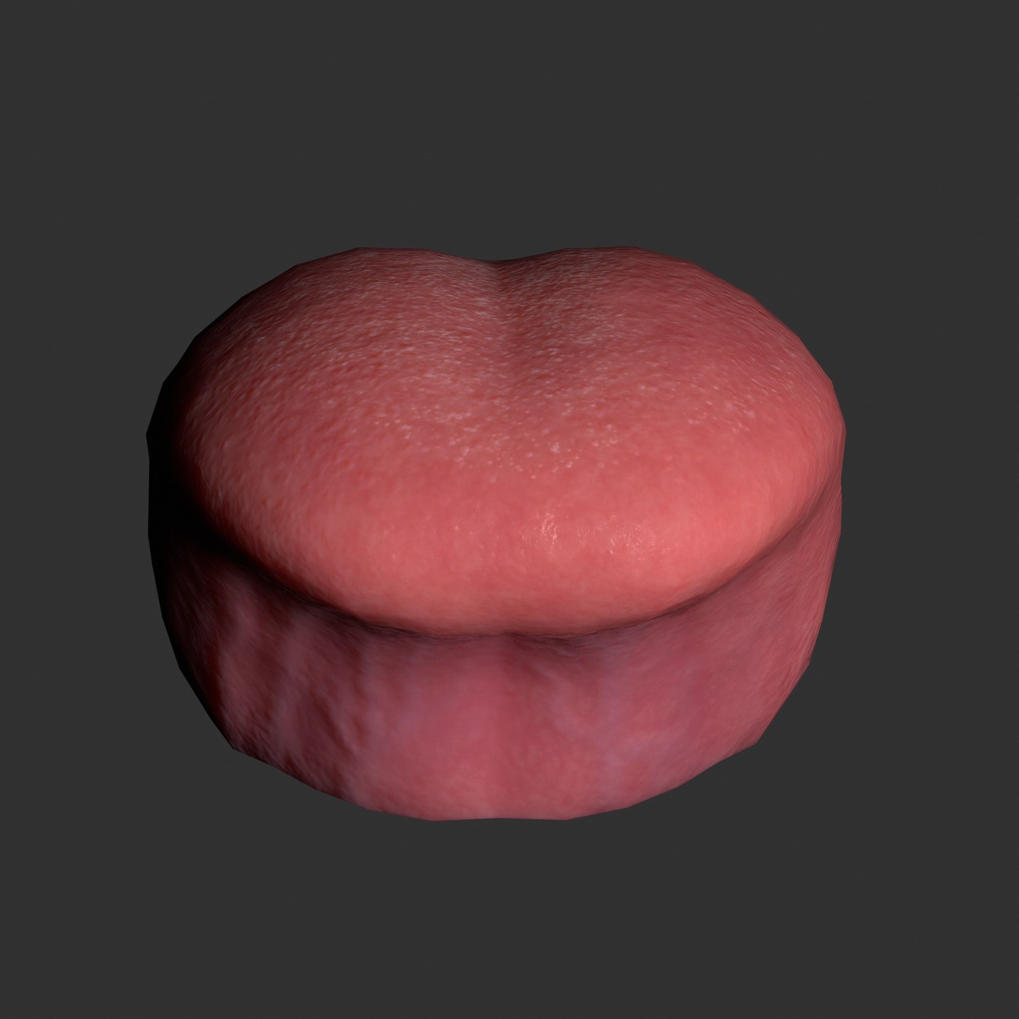 Human mouth Low-poly 3D model_20