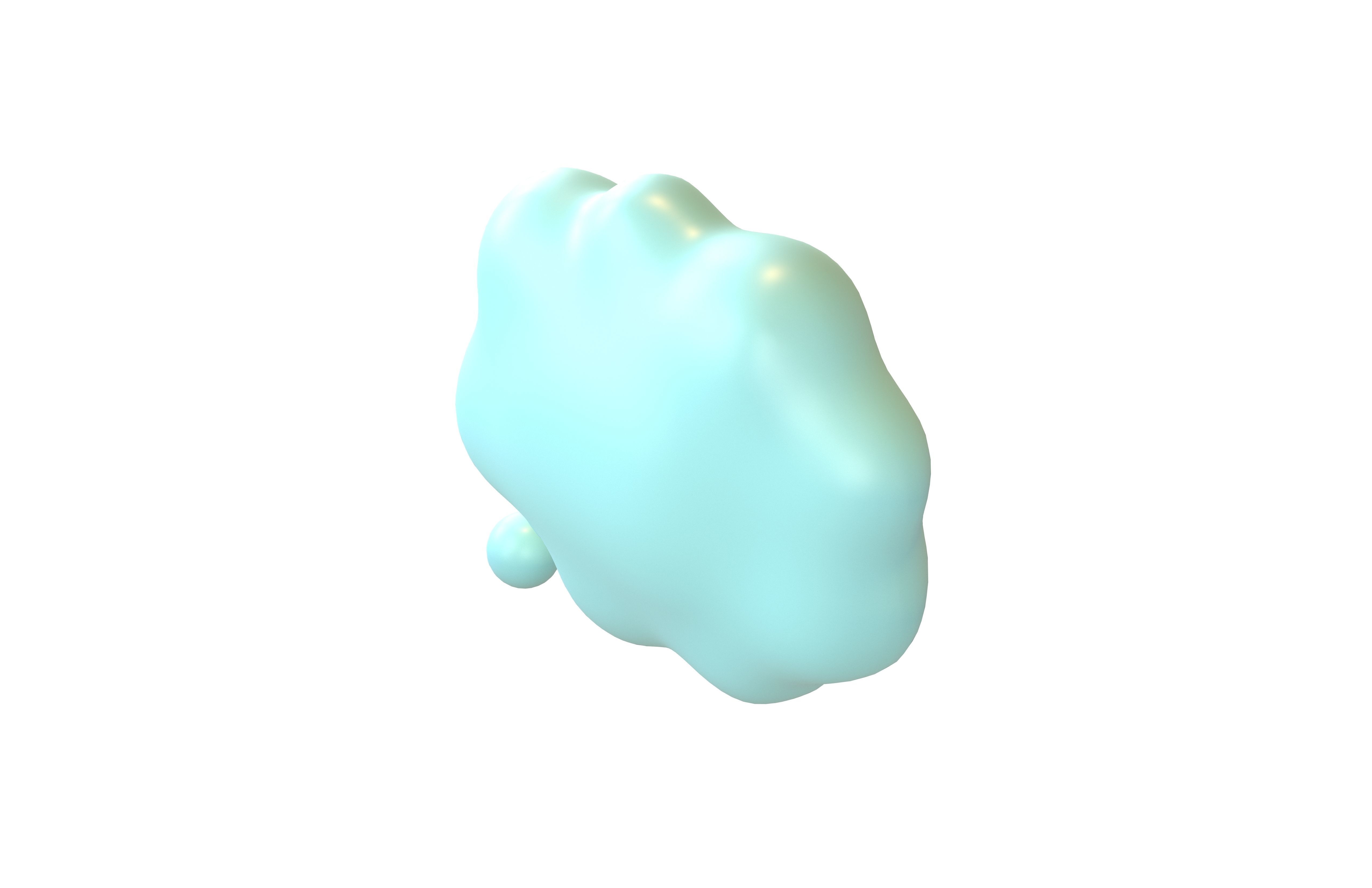 Thought Balloon v1 002 Low-poly 3D model_1
