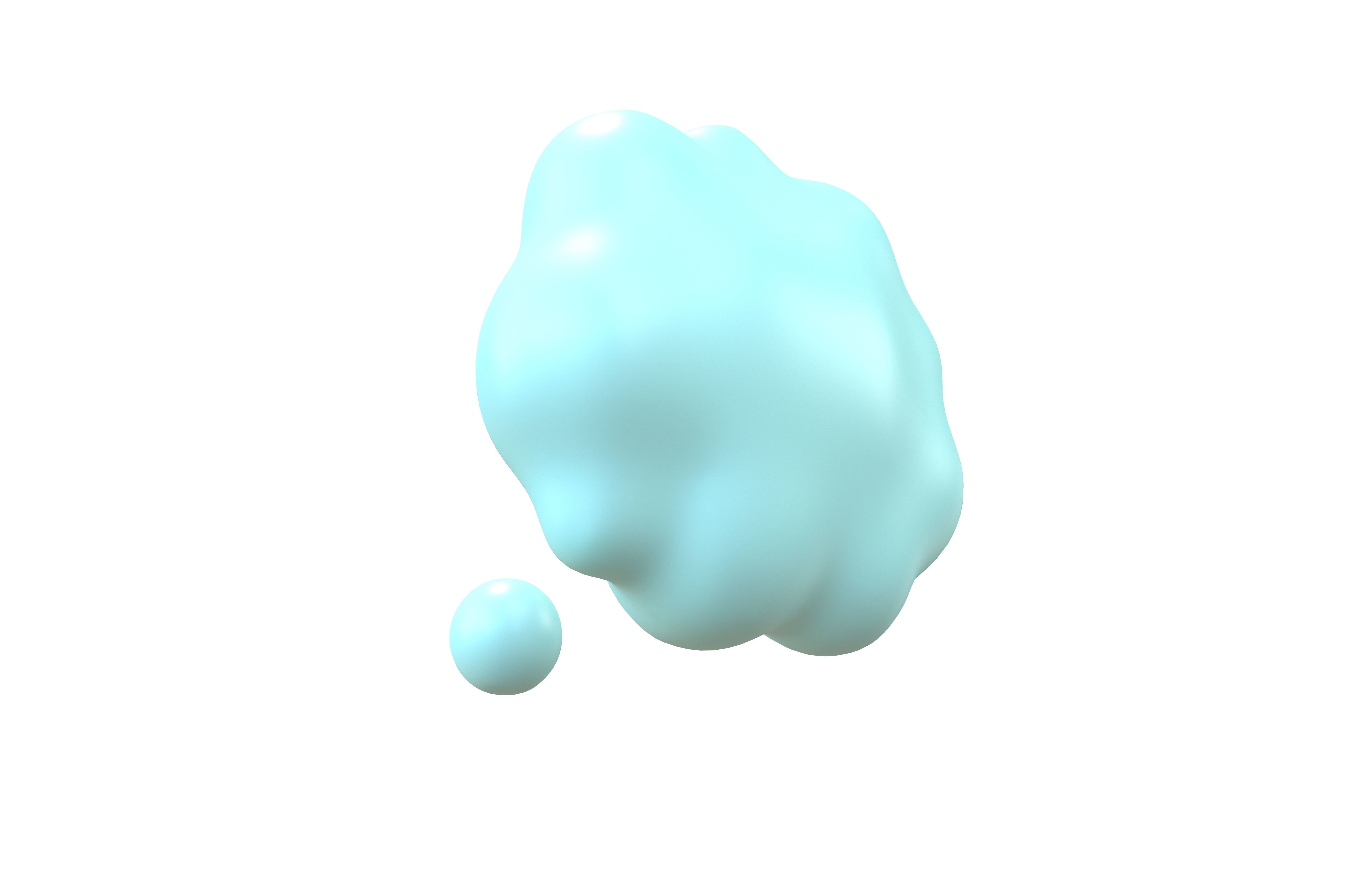 Thought Balloon v1 002 Low-poly 3D model_2