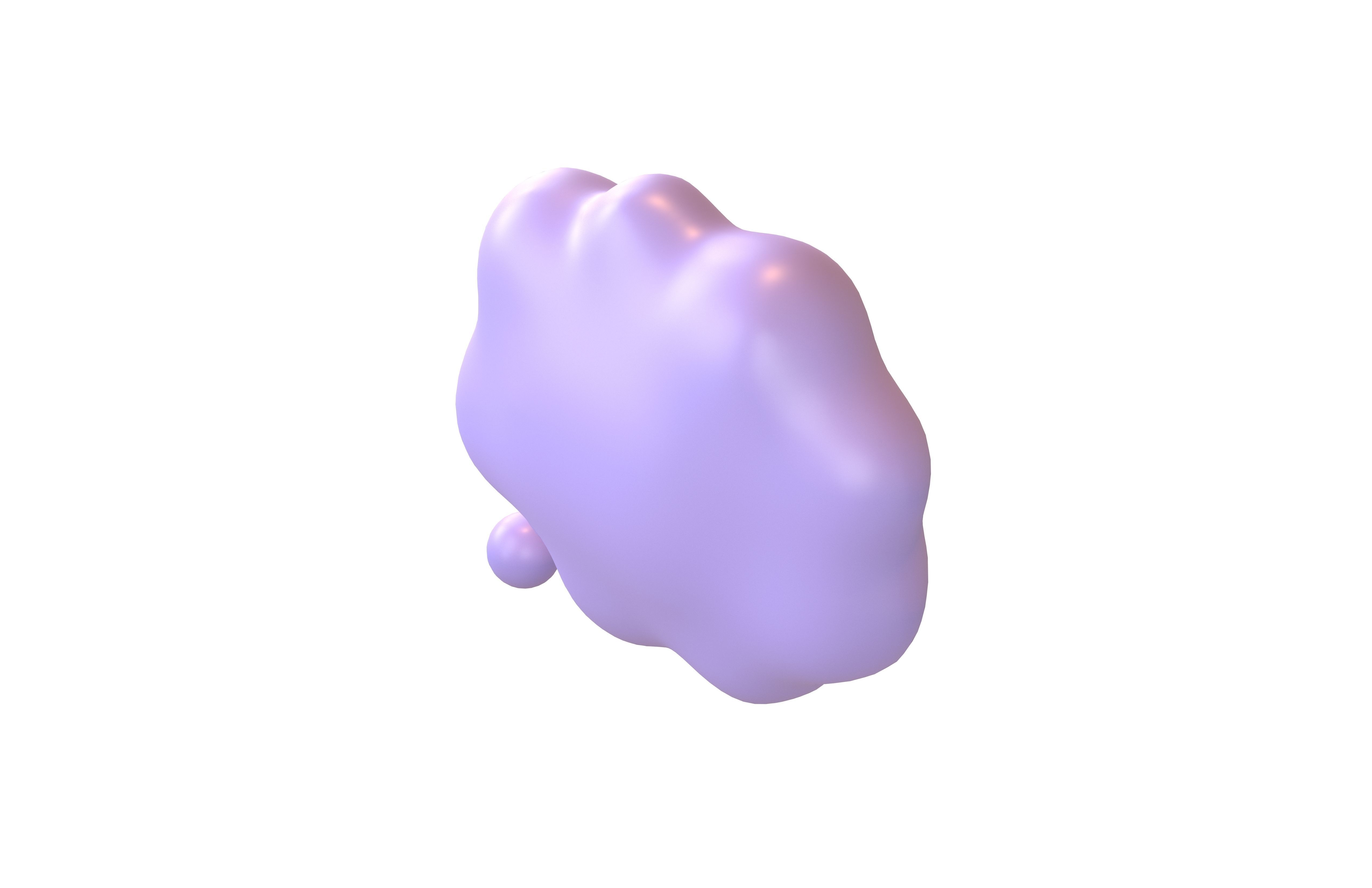 Thought Balloon v1 003 Low-poly 3D model_2