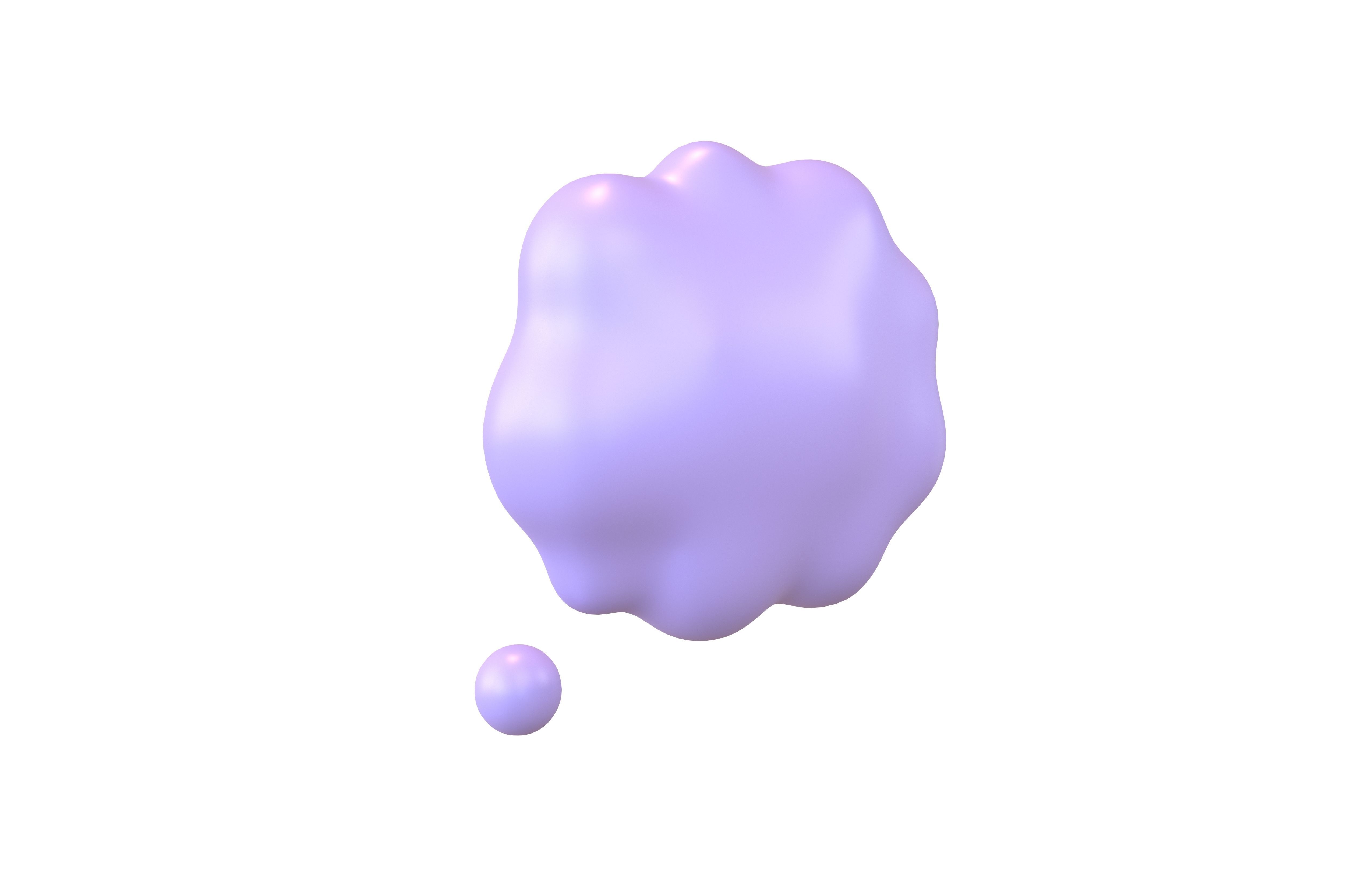 Thought Balloon v1 003 Low-poly 3D model_1