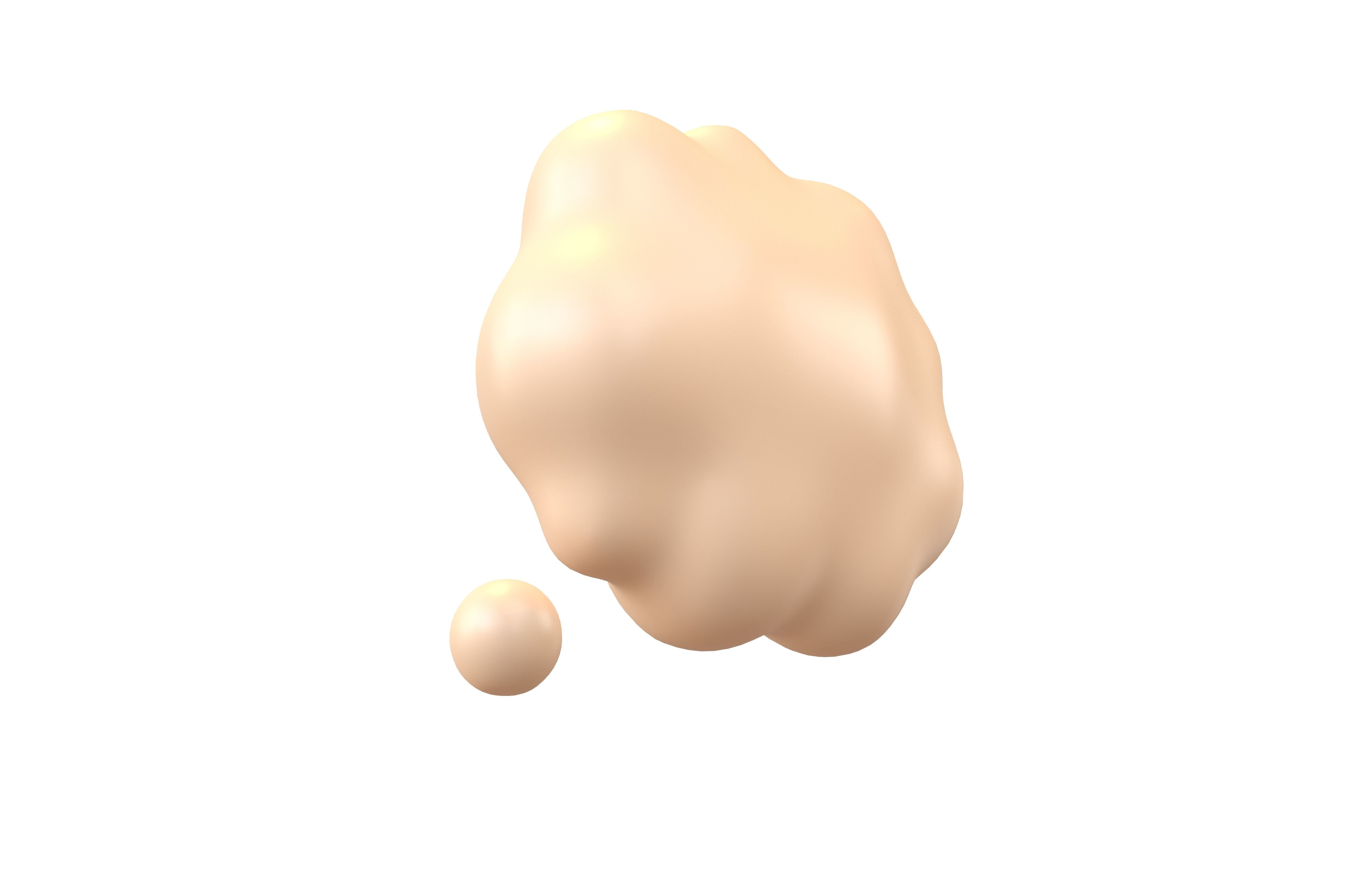 Thought Balloon v1 005 Low-poly 3D model_3