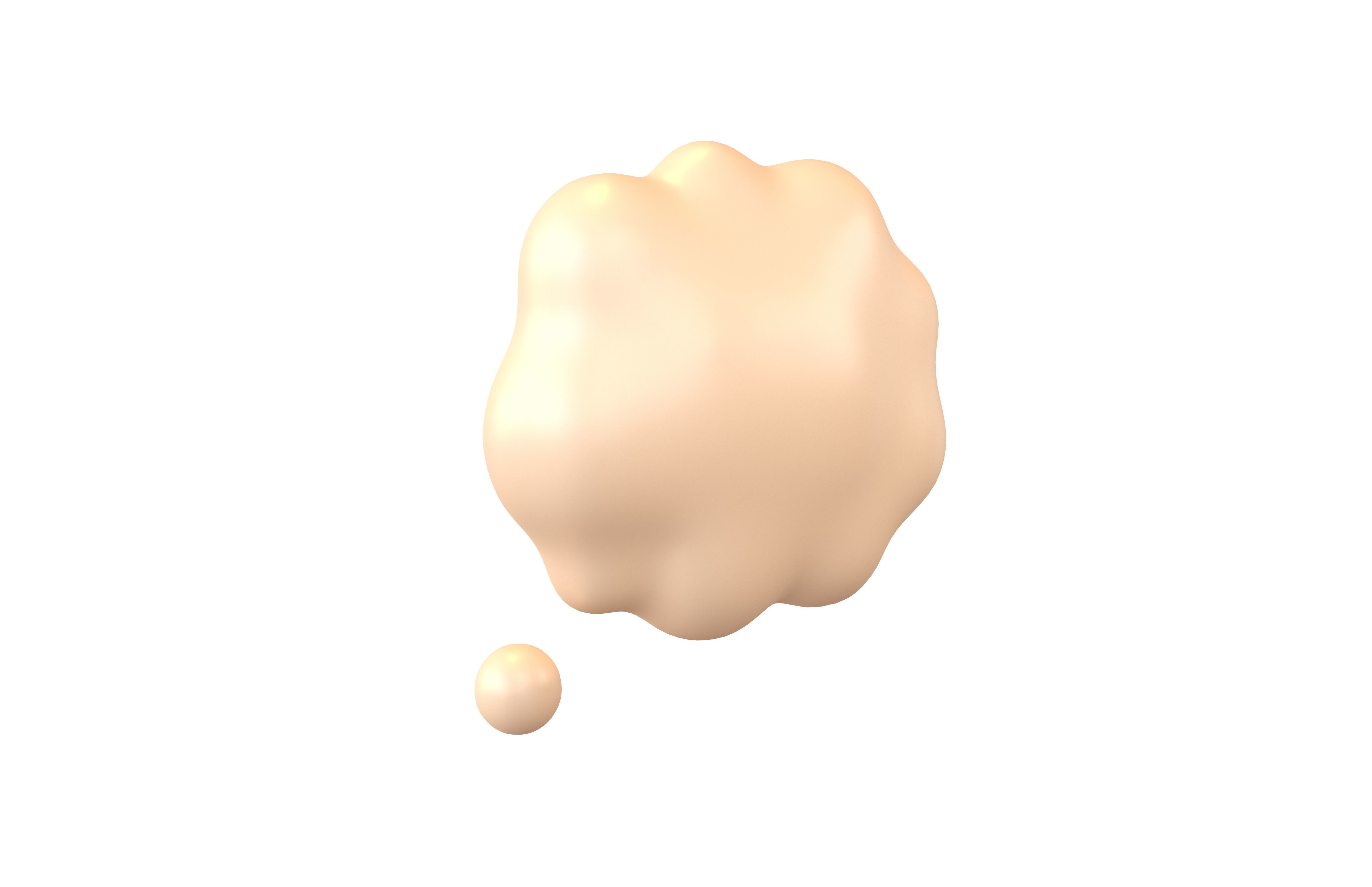 Thought Balloon v1 005 Low-poly 3D model_1