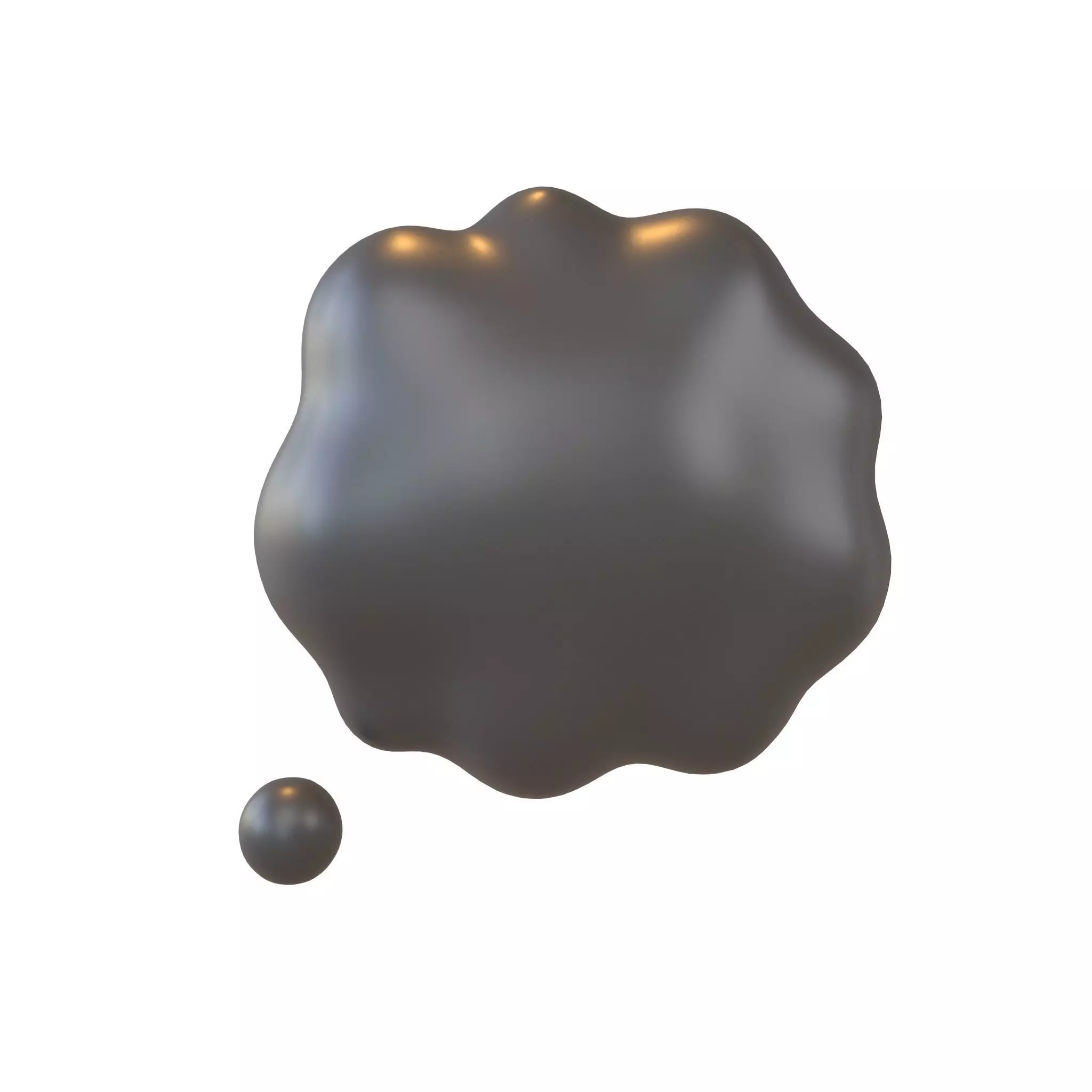 Thought Balloon v1 006 Low-poly 3D model_0