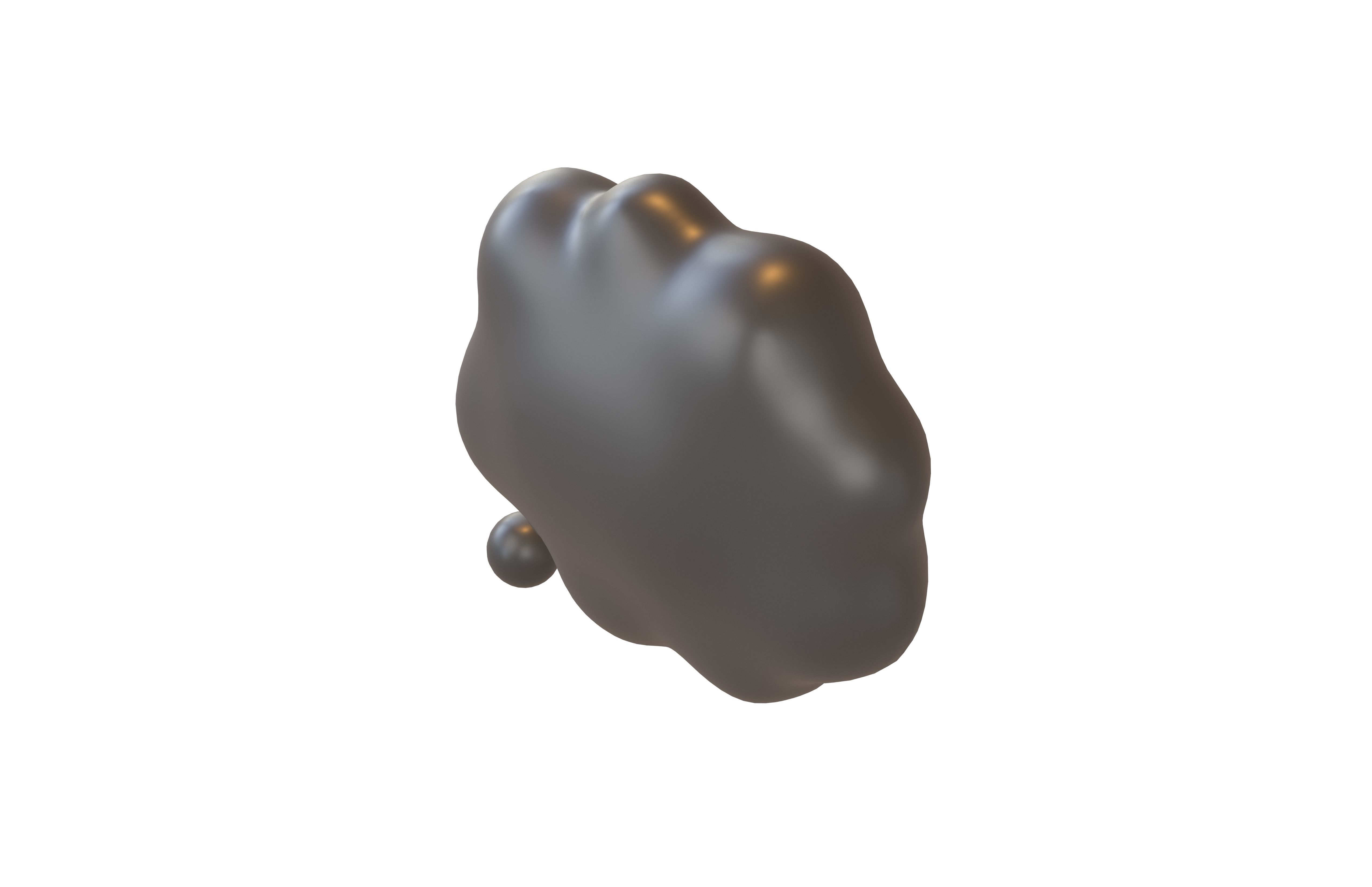 Thought Balloon v1 006 Low-poly 3D model_2