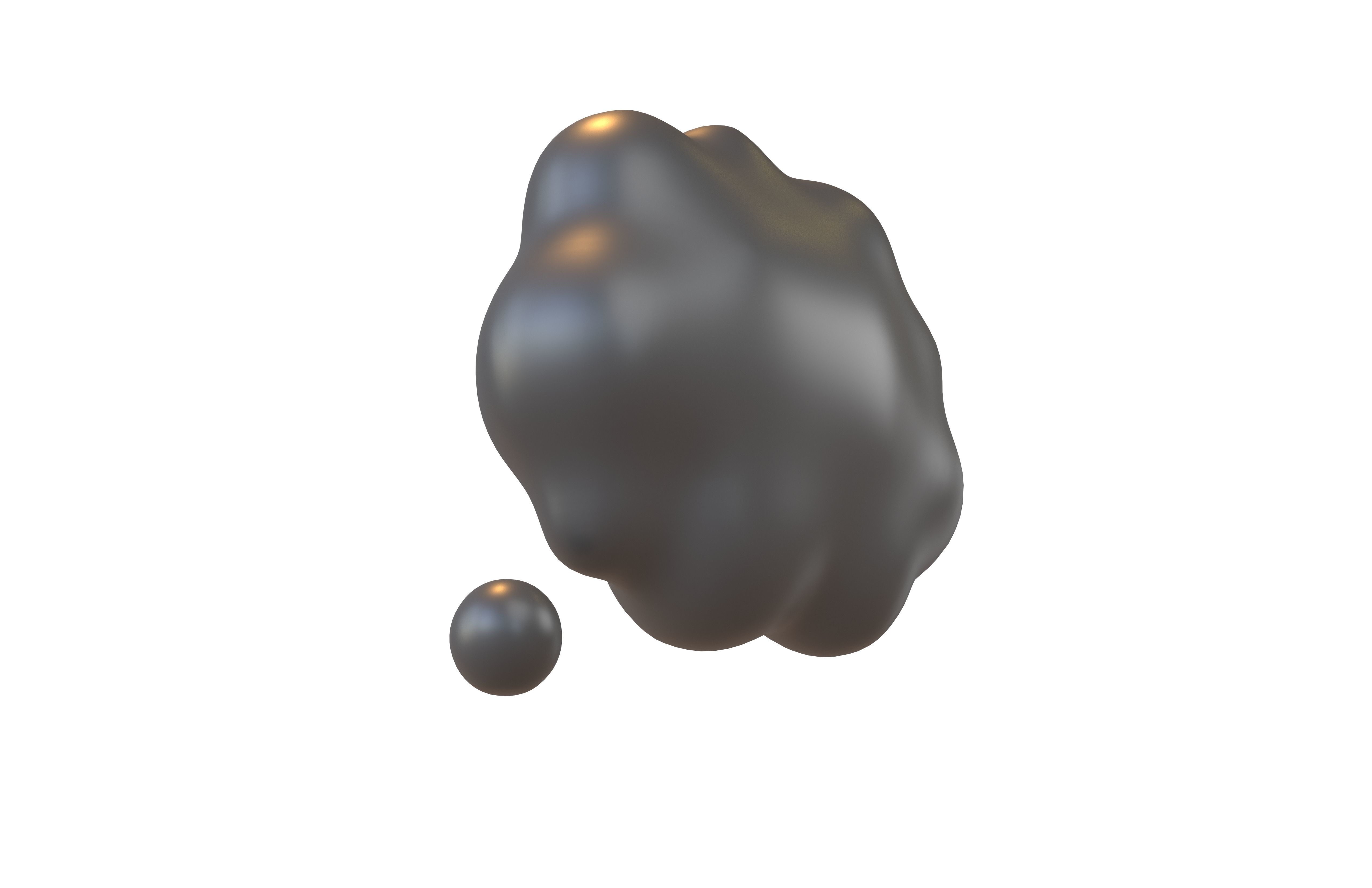 Thought Balloon v1 006 Low-poly 3D model_3