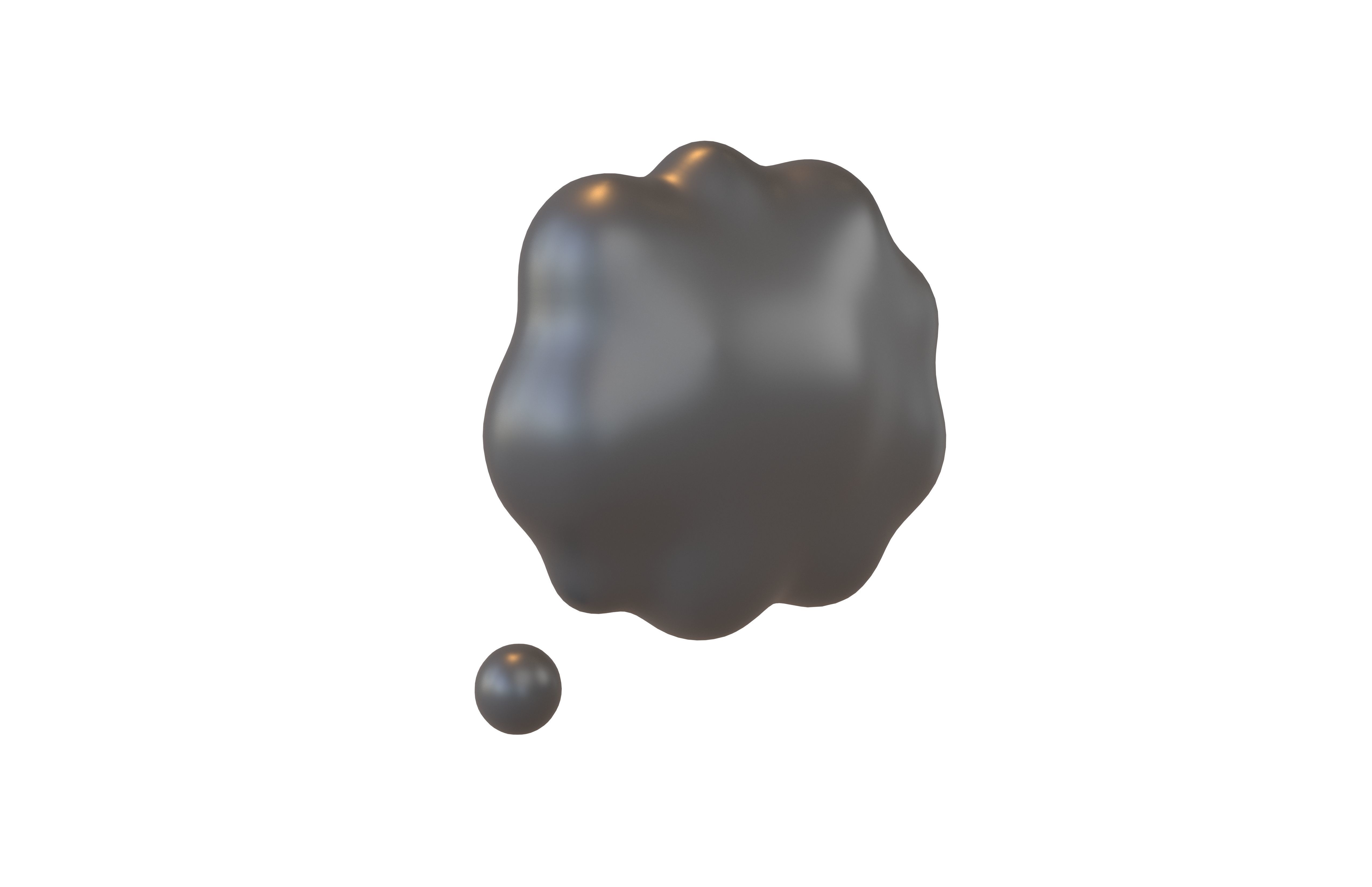 Thought Balloon v1 006 Low-poly 3D model_1
