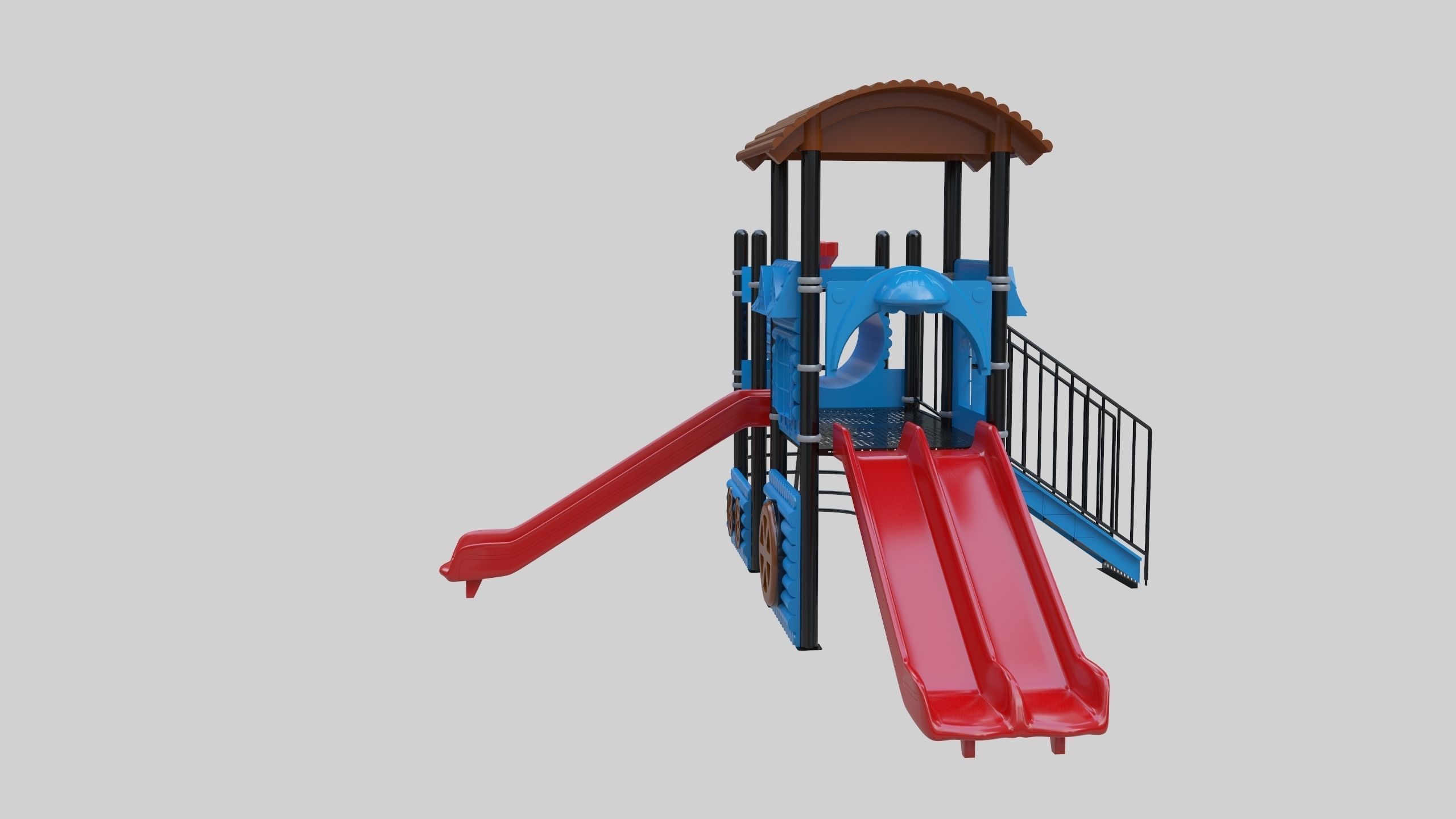 Train Style Playground 2 Low-poly 3D model_30
