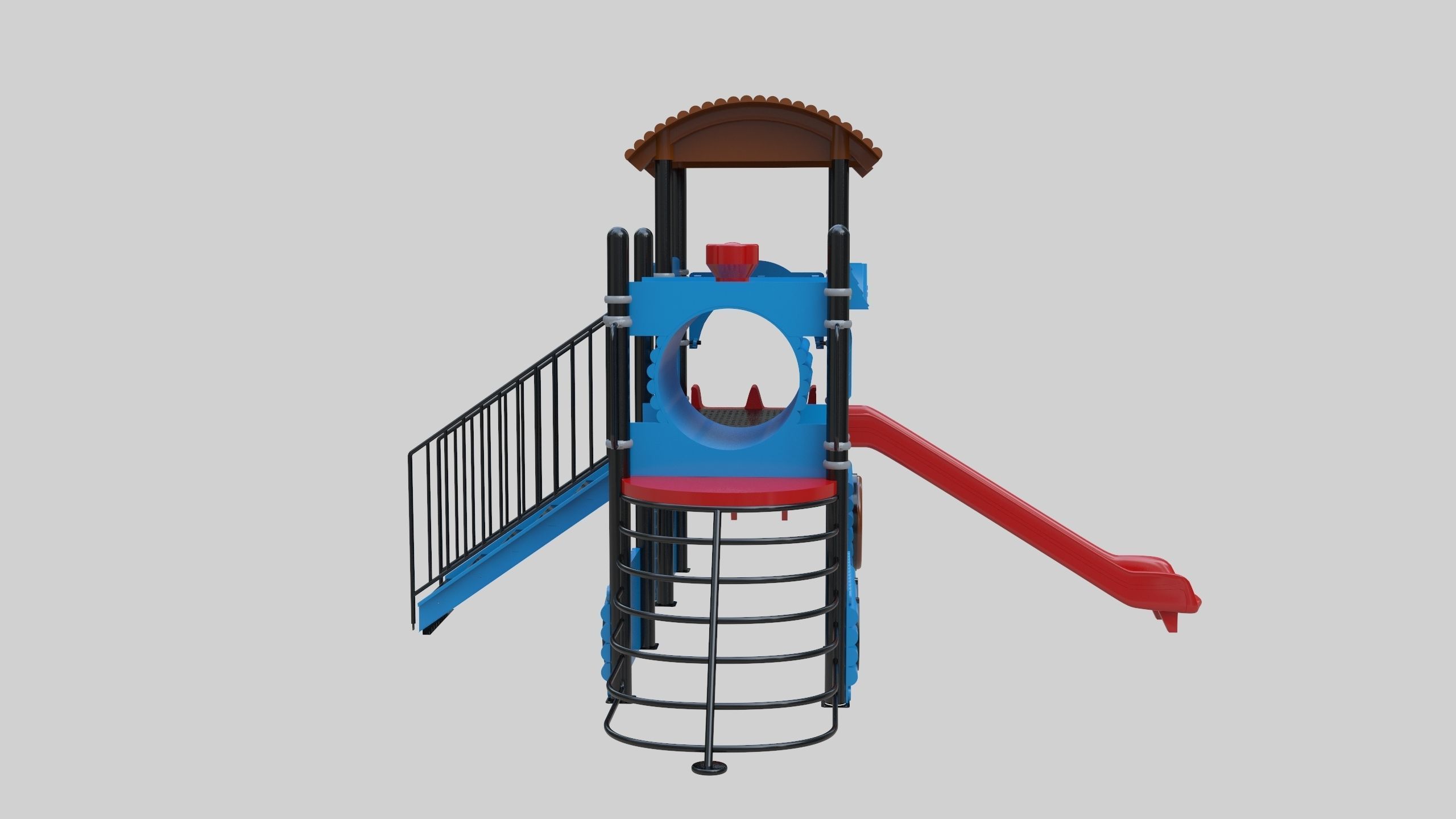 Train Style Playground 2 Low-poly 3D model_20