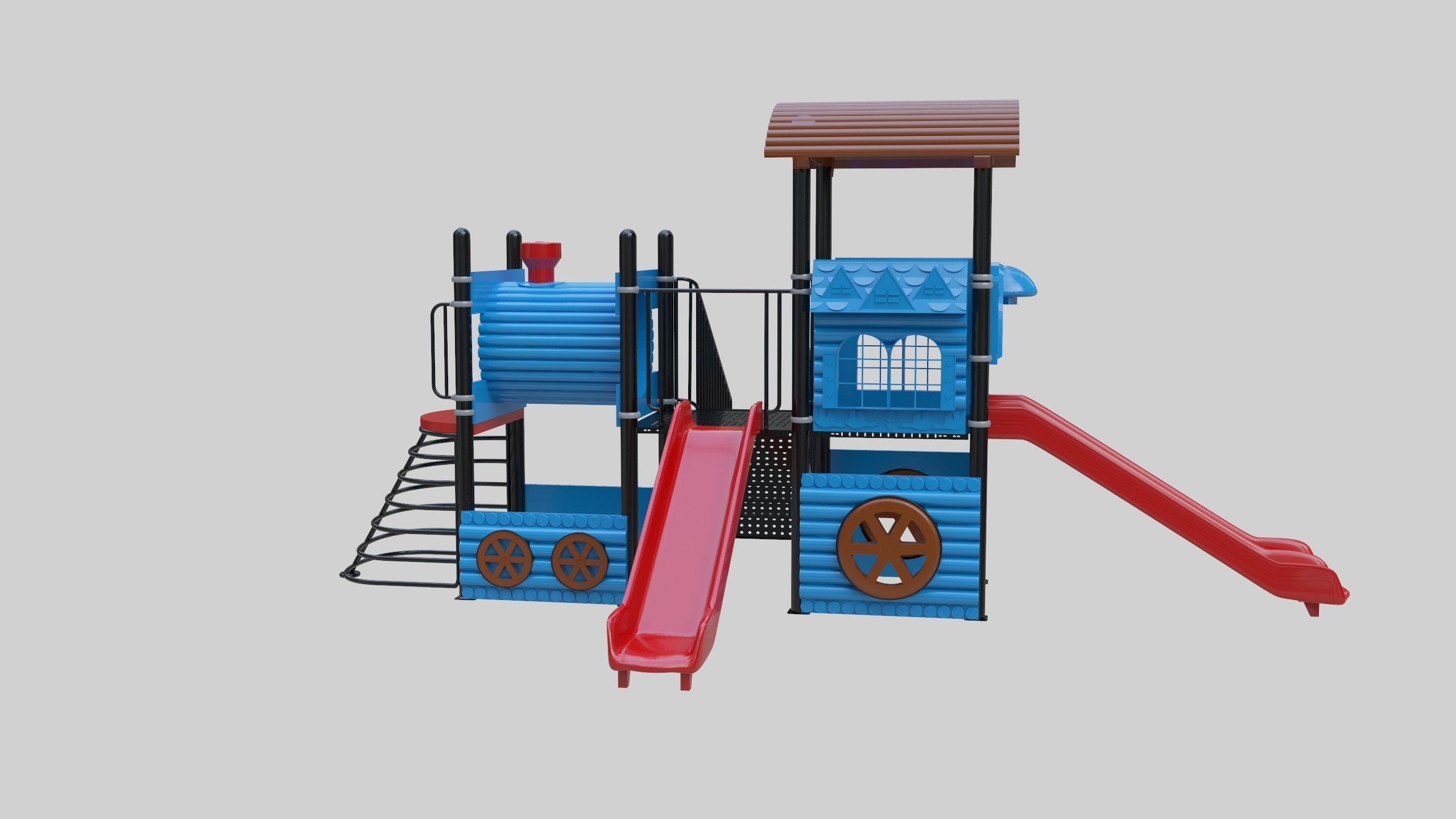 Train Style Playground 2 Low-poly 3D model_34
