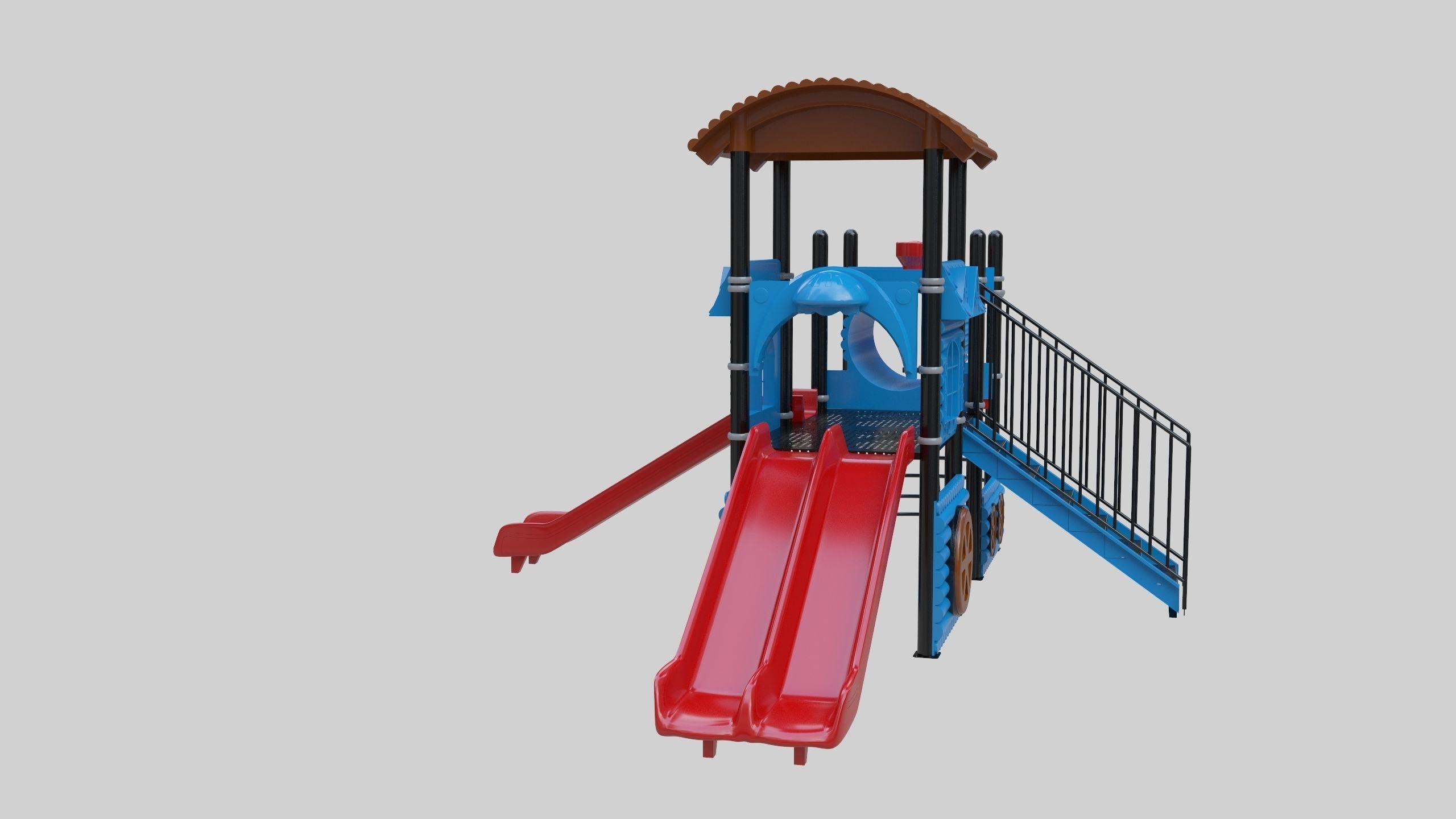 Train Style Playground 2 Low-poly 3D model_28