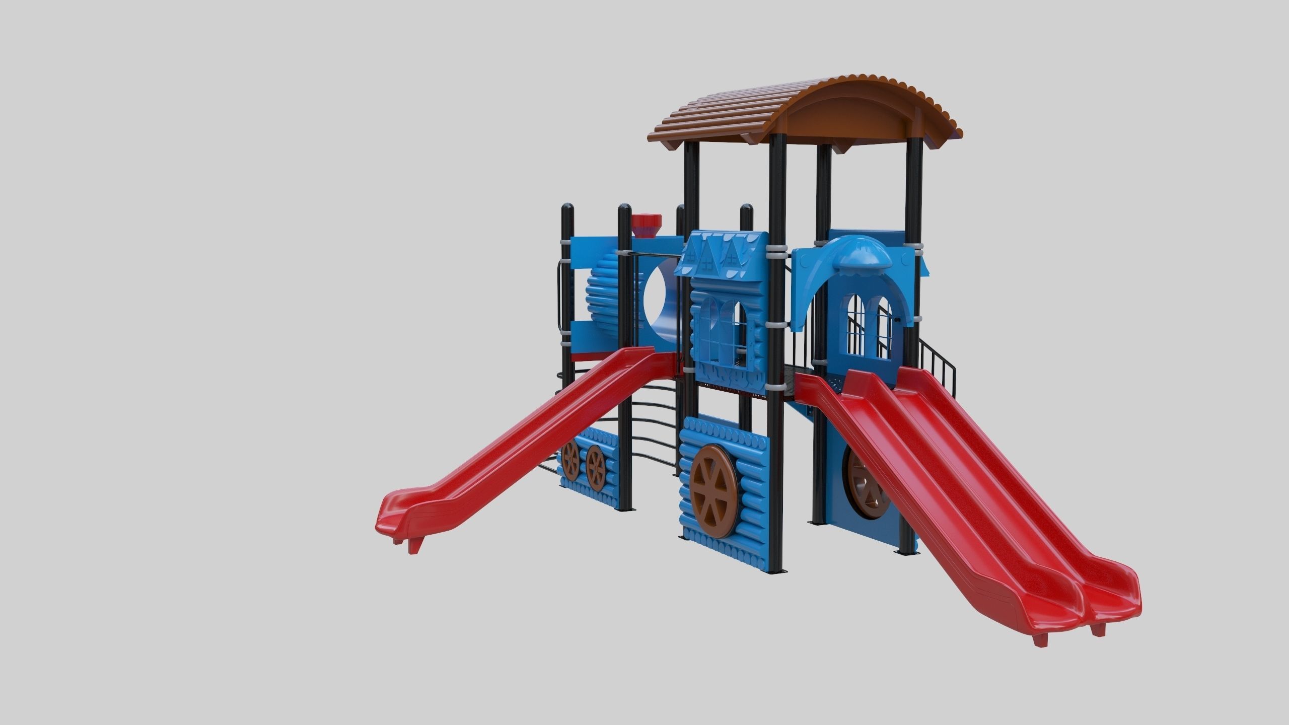 Train Style Playground 2 Low-poly 3D model_32