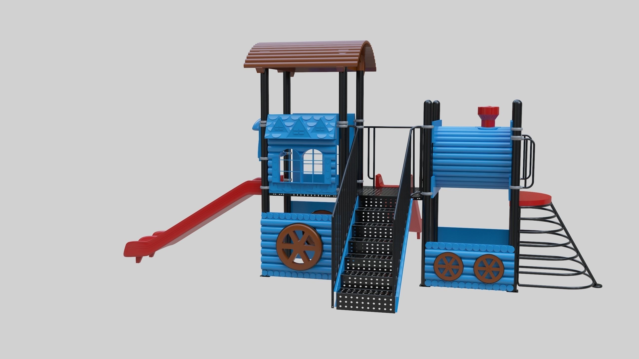 Train Style Playground 2 Low-poly 3D model_24