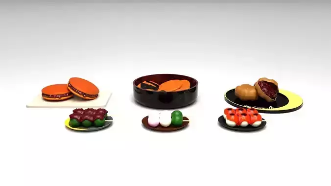 Japanese sweets set