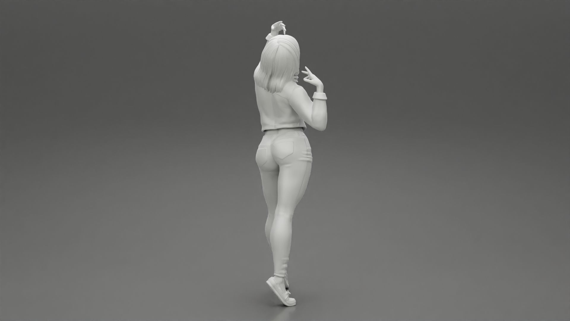 Strong Confidence Woman Posing 3D print model_8