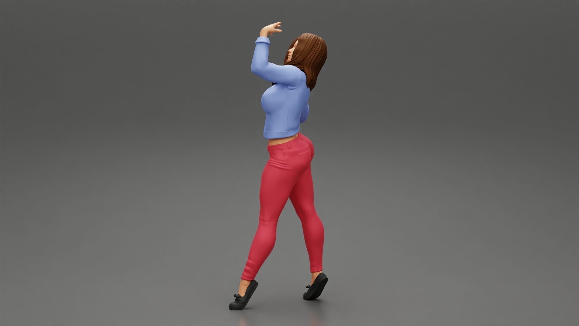 Strong Confidence Woman Posing 3D print model_4