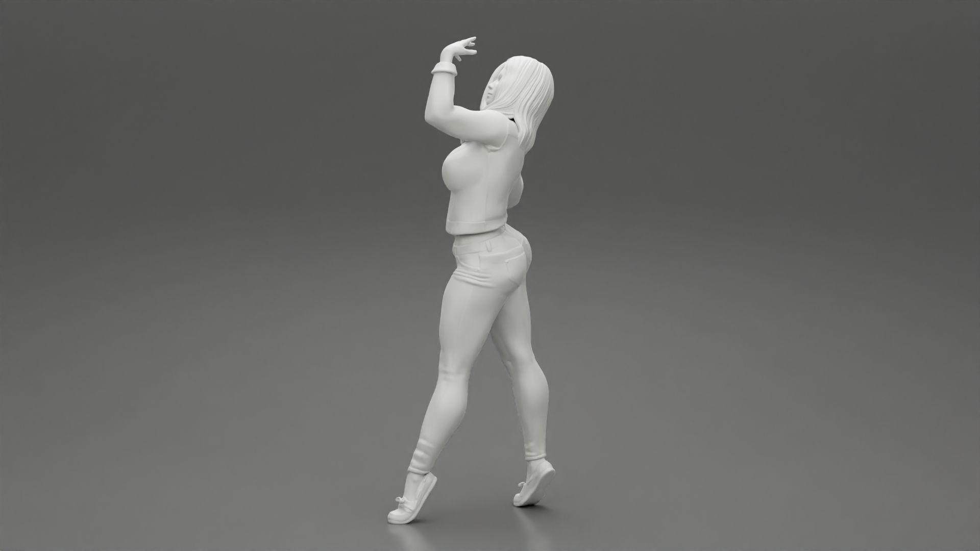 Strong Confidence Woman Posing 3D print model_10
