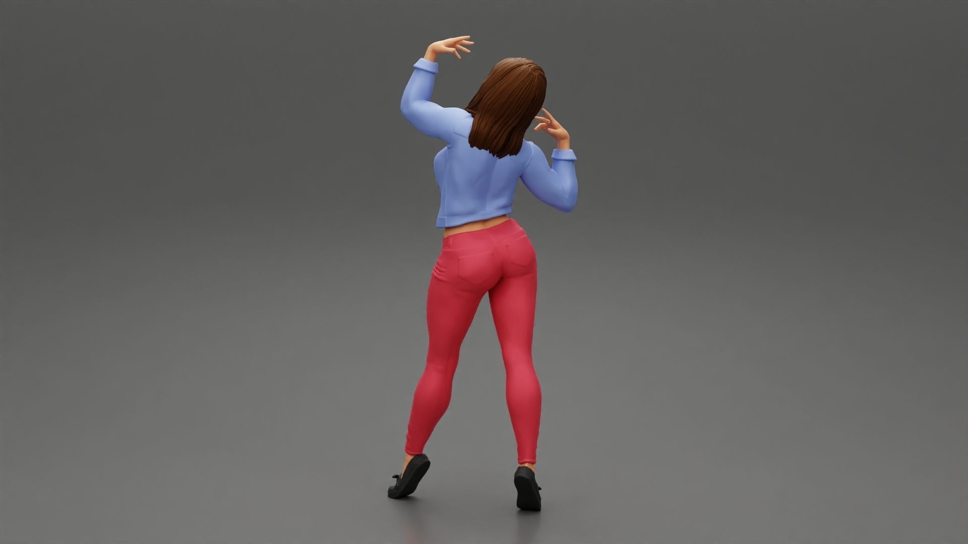 Strong Confidence Woman Posing 3D print model_3