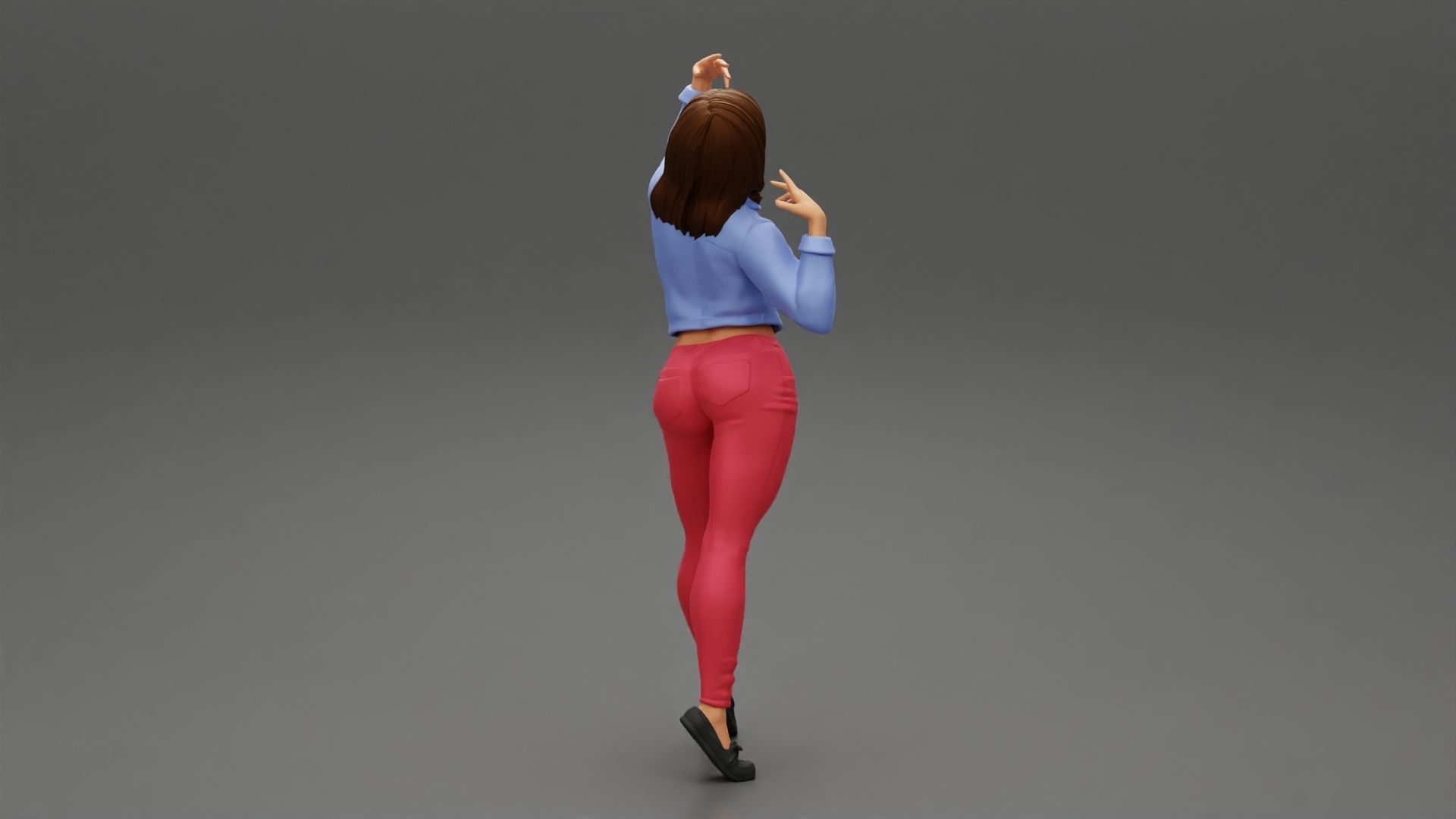 Strong Confidence Woman Posing 3D print model_2