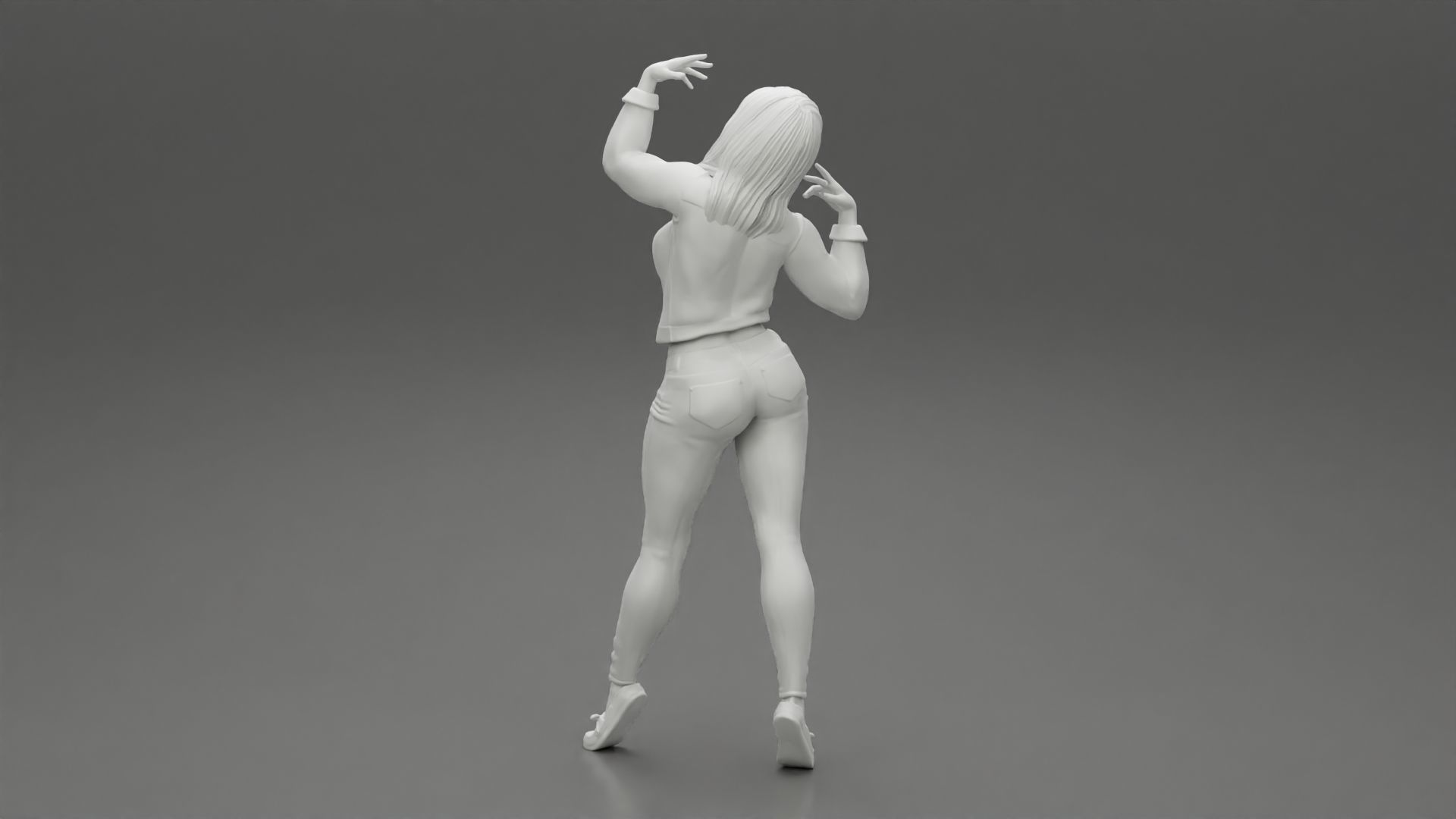 Strong Confidence Woman Posing 3D print model_9