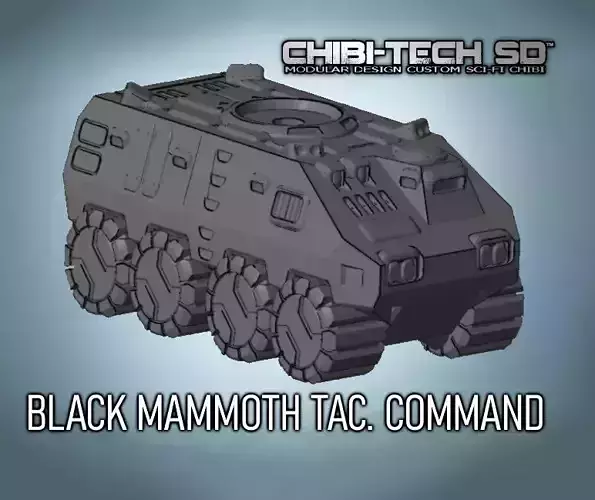 CHIBI-TECH SD - BLACK MAMMOTH MOBILE COMMAND 3D print model