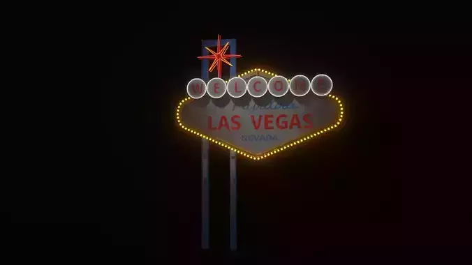 Detailed Las Vegas Sign  3D model