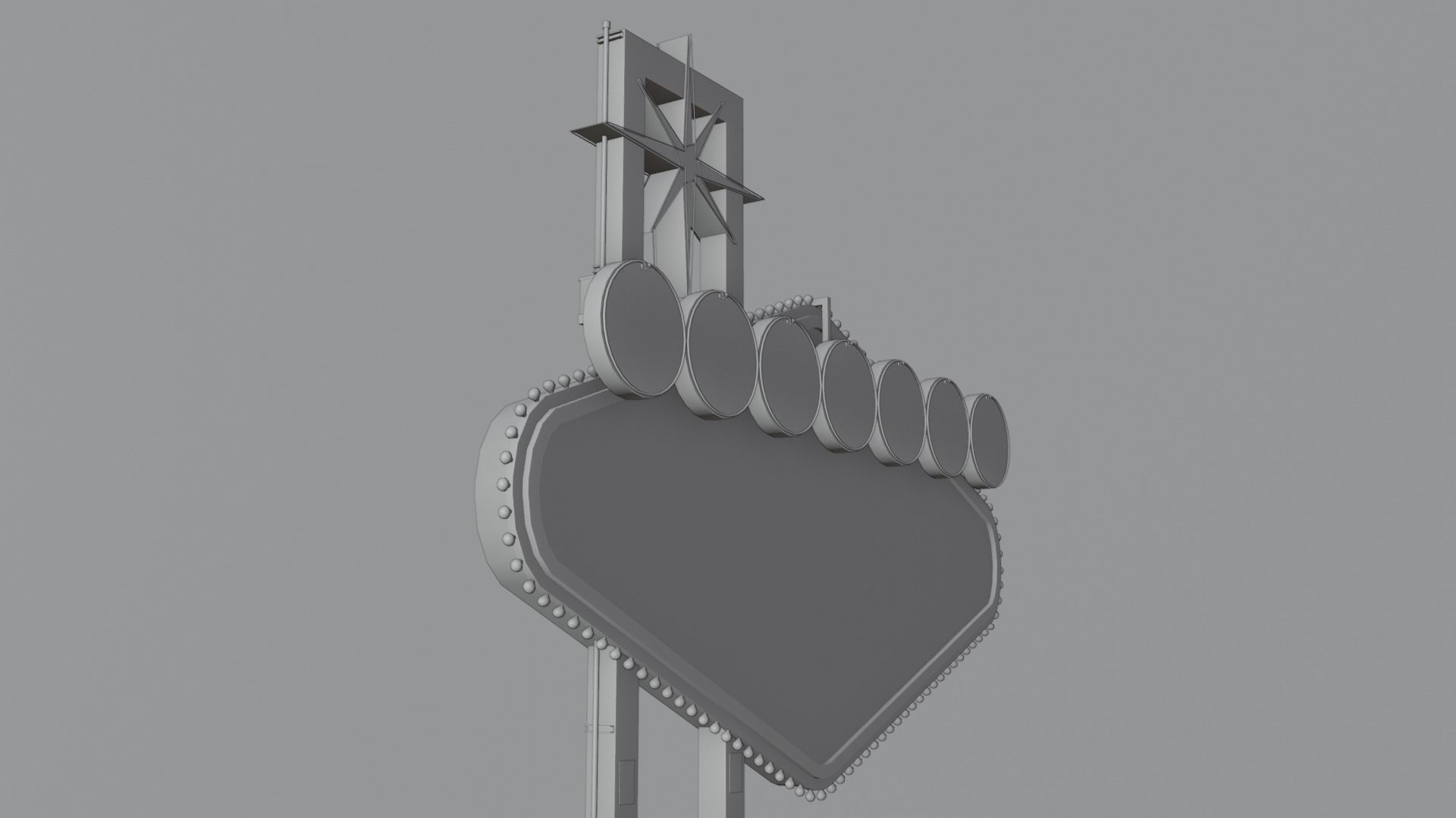 Detailed Las Vegas Sign  3D model_8