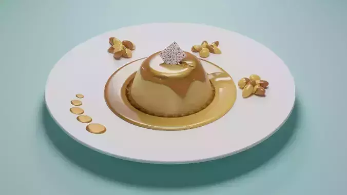 Pudding dessert on plate