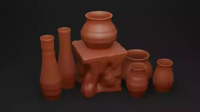 Traditional Flower Vase 3D model