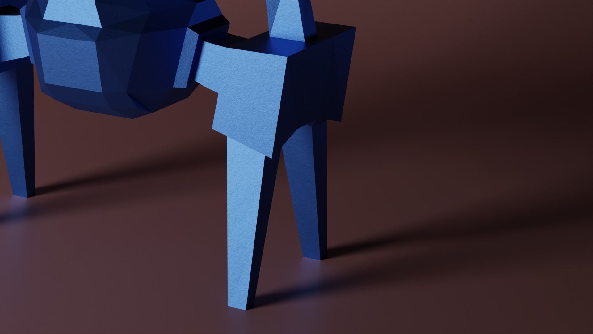 Leaf Blower Robot Low-poly 3D model_3