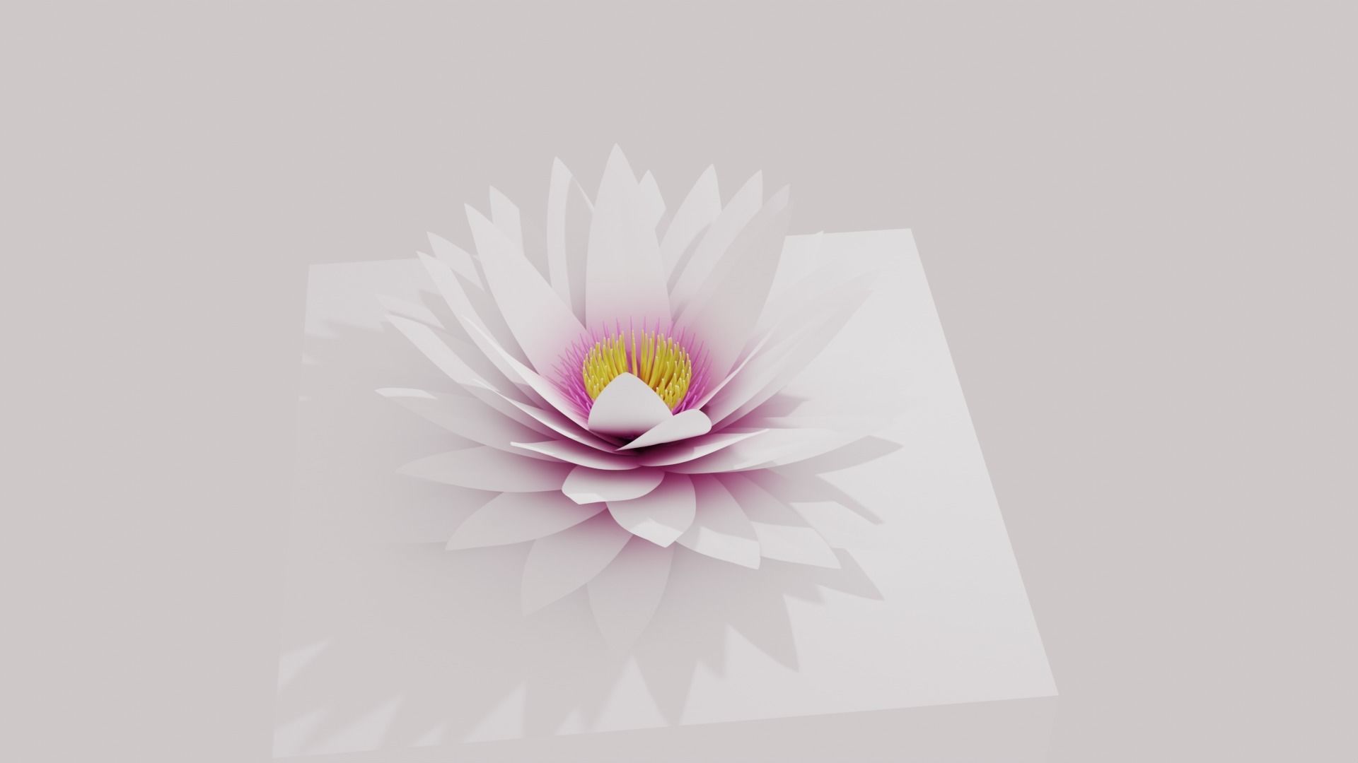 lotus flower   blender - Geometry Nodes Free 3D model_2